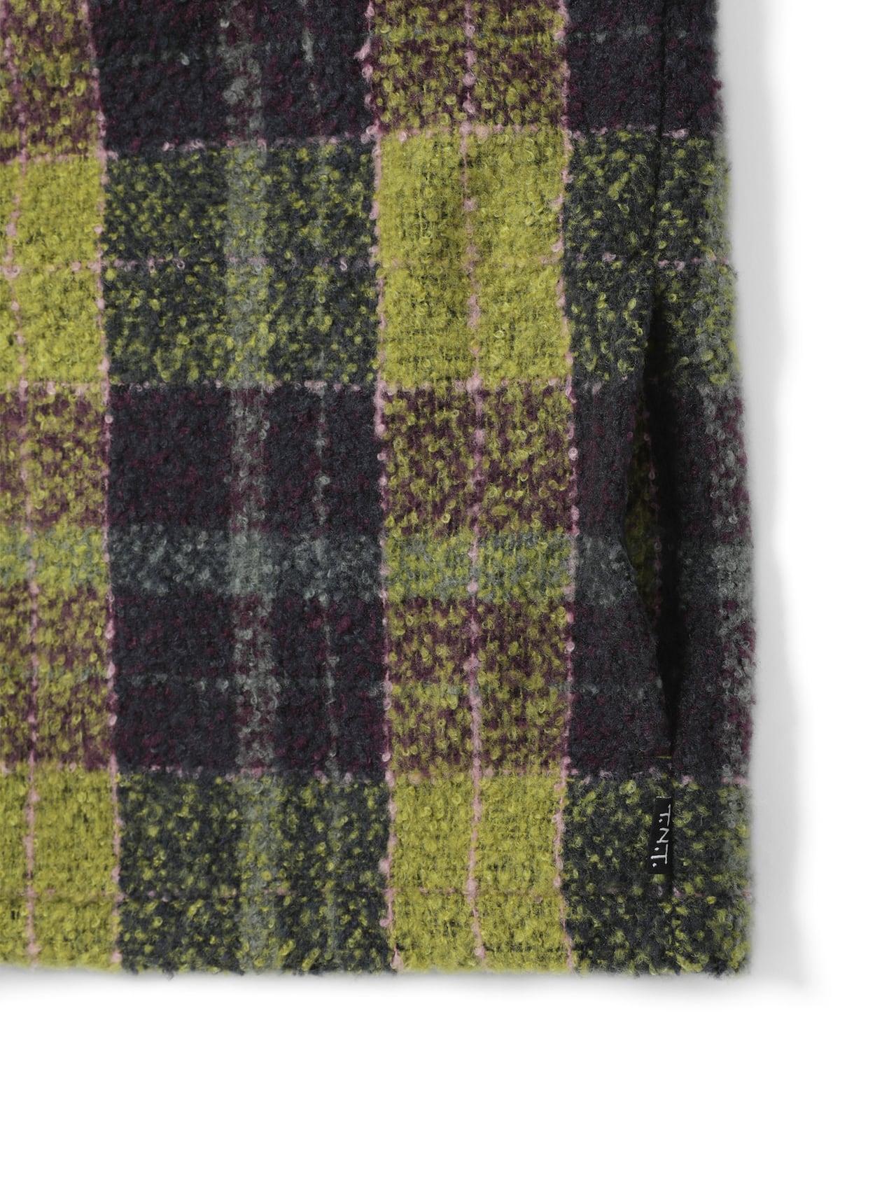 thisisneverthat - Boucle Check shirt (Olive) product image 3 | TRAB K-Fashion Australia
