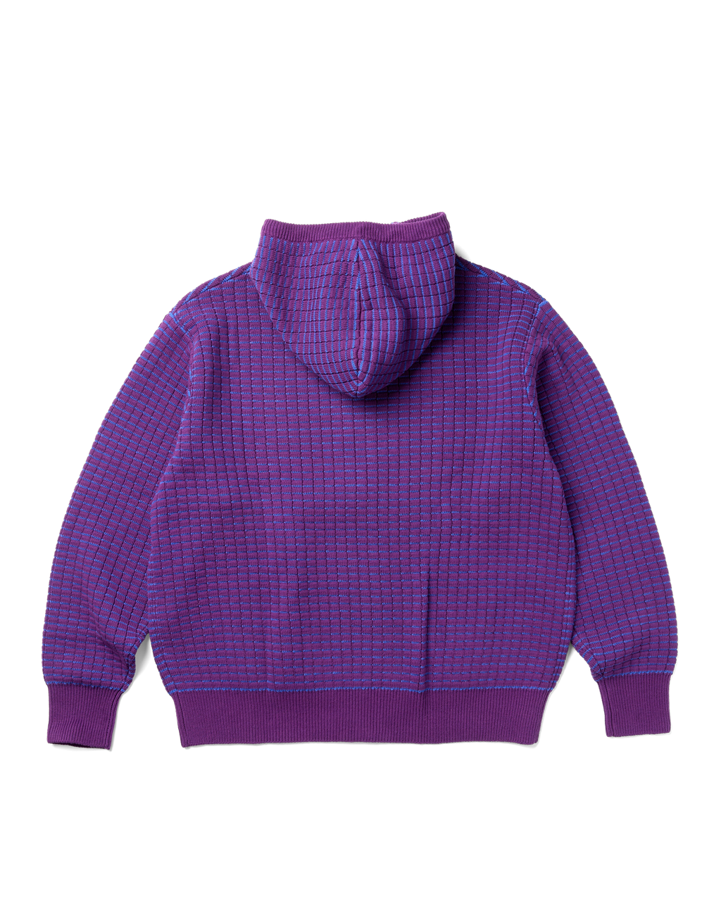 yeseyesee - Brick Pattern Knit Zip Hoodie (Purple) product image 2 | TRAB K-Fashion Australia