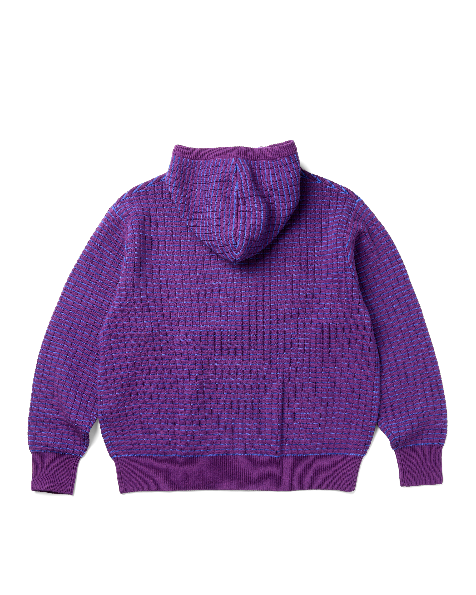 yeseyesee - Brick Pattern Knit Zip Hoodie (Purple) product image 2 | TRAB K-Fashion Australia