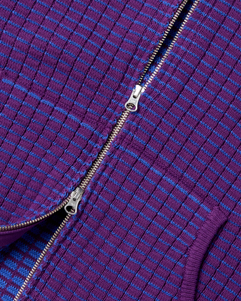 yeseyesee - Brick Pattern Knit Zip Hoodie (Purple) product image 5 | TRAB K-Fashion Australia