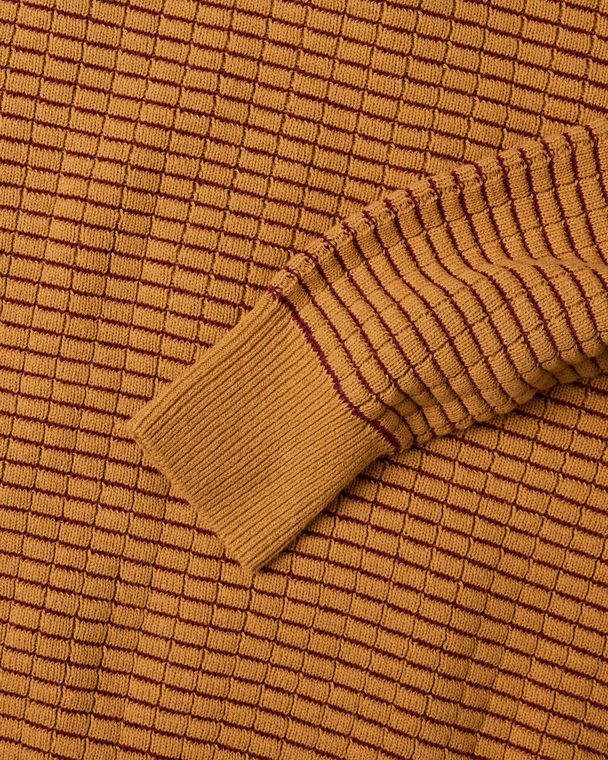yeseyesee - Brick Pattern Knit Zip Hoodie (Yellow) product image 5 | TRAB K-Fashion Australia