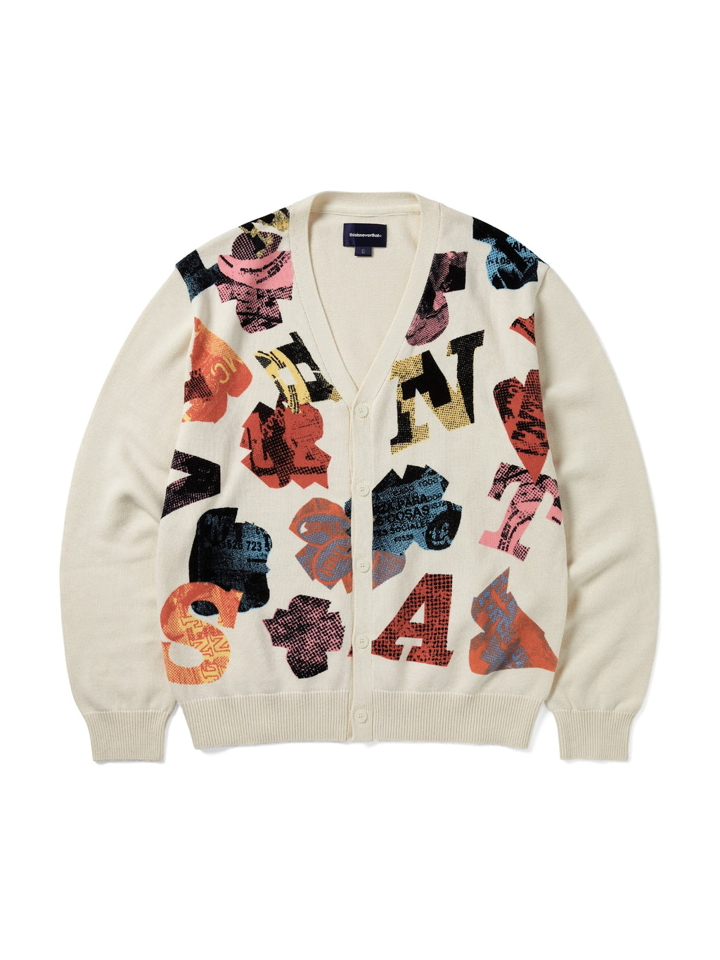 thisisneverthat - Broken Logo Cardigan (Ivory) product image 1 | TRAB K-Fashion Australia