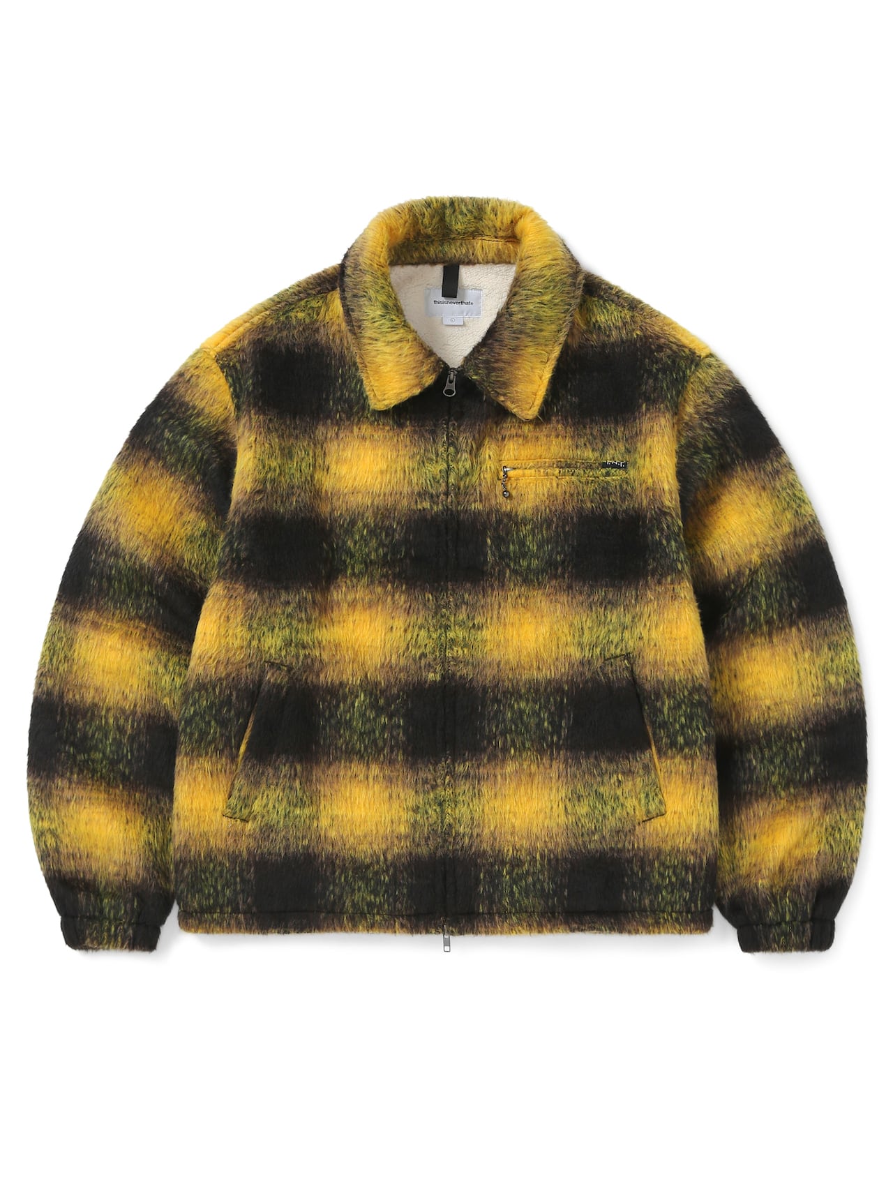 thisisneverthat - Brushed Check Jacket (yellow) product image 1 | TRAB K-Fashion Australia