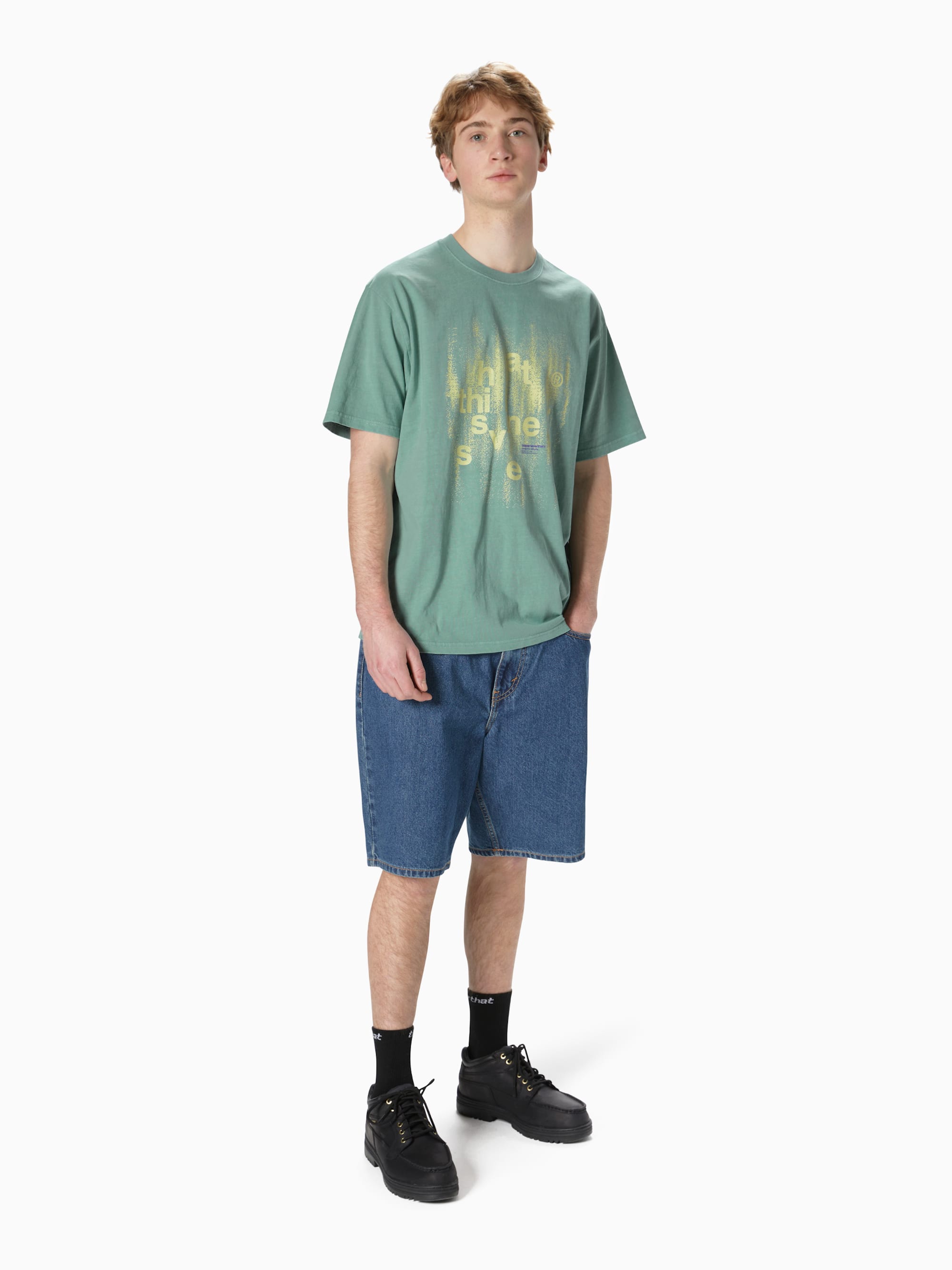 thisisneverthat - Brushed Paint Tee (Emerald) product image 4 | TRAB K-Fashion Australia