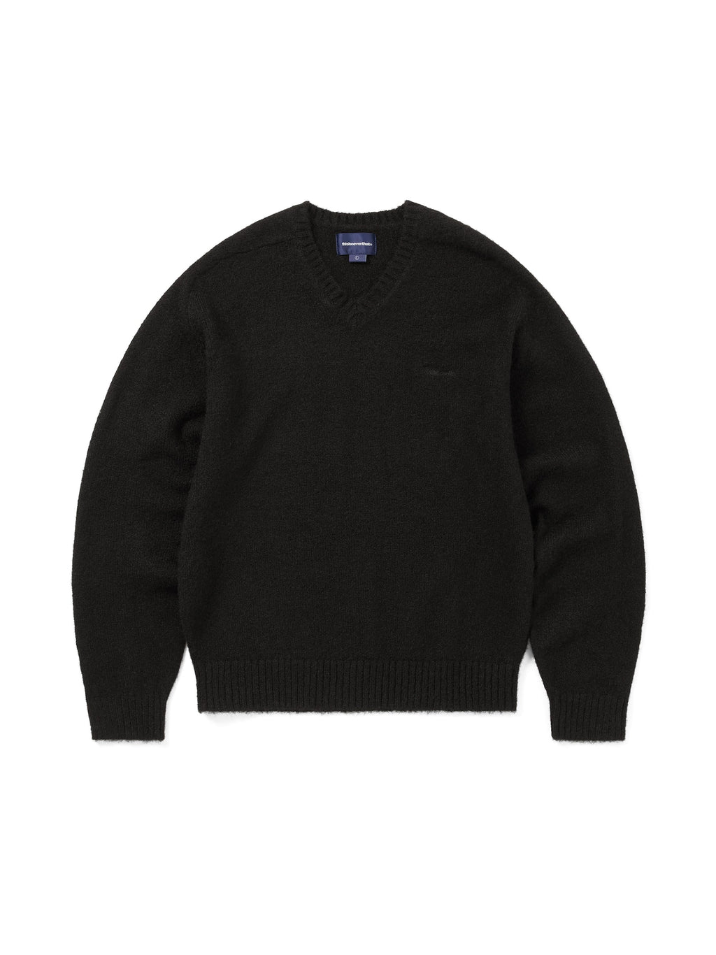 thisisneverthat - Brushed V Neck Knit Sweater (Black) product image 1 | TRAB K-Fashion Australia