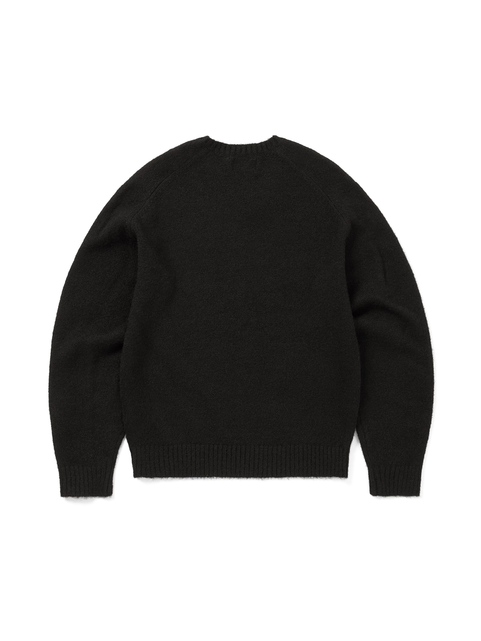thisisneverthat - Brushed V Neck Knit Sweater (Black) product image 3 | TRAB K-Fashion Australia