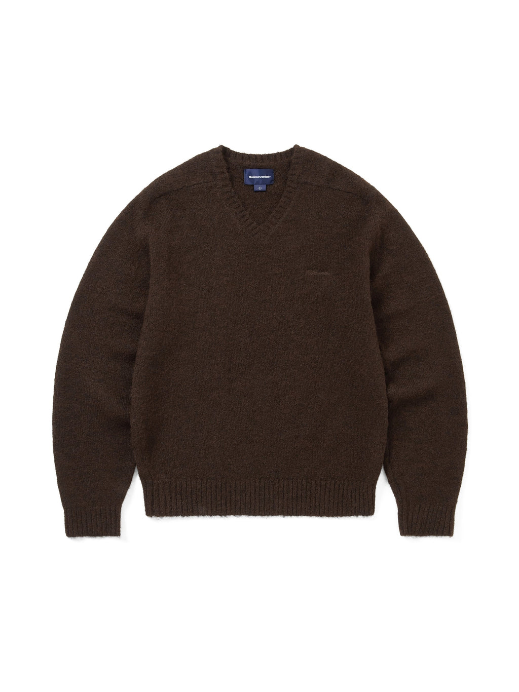 thisisneverthat - Brushed V Neck Knit Sweater (Brown) product image 1 | TRAB K-Fashion Australia