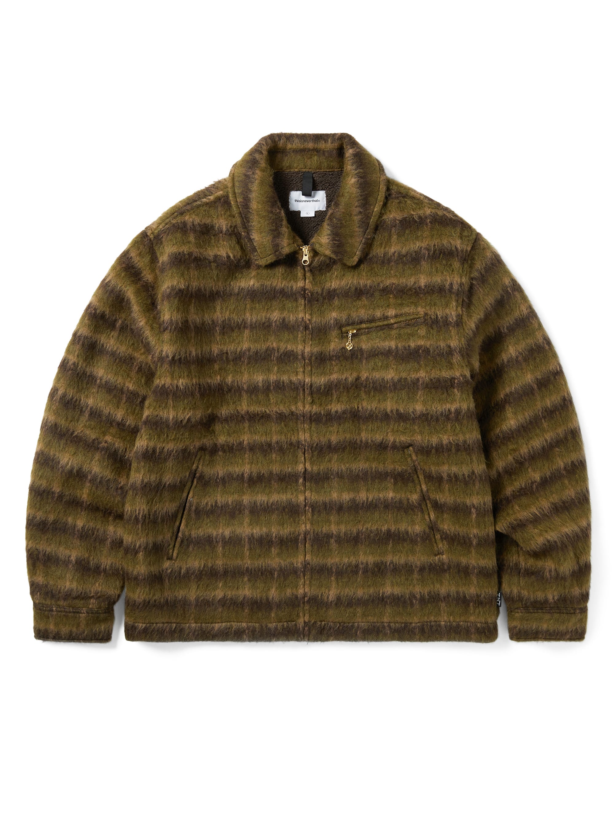 thisisneverthat - Brushed Wool Check Jacket Dark (brown) product image 1 | TRAB K-Fashion Australia