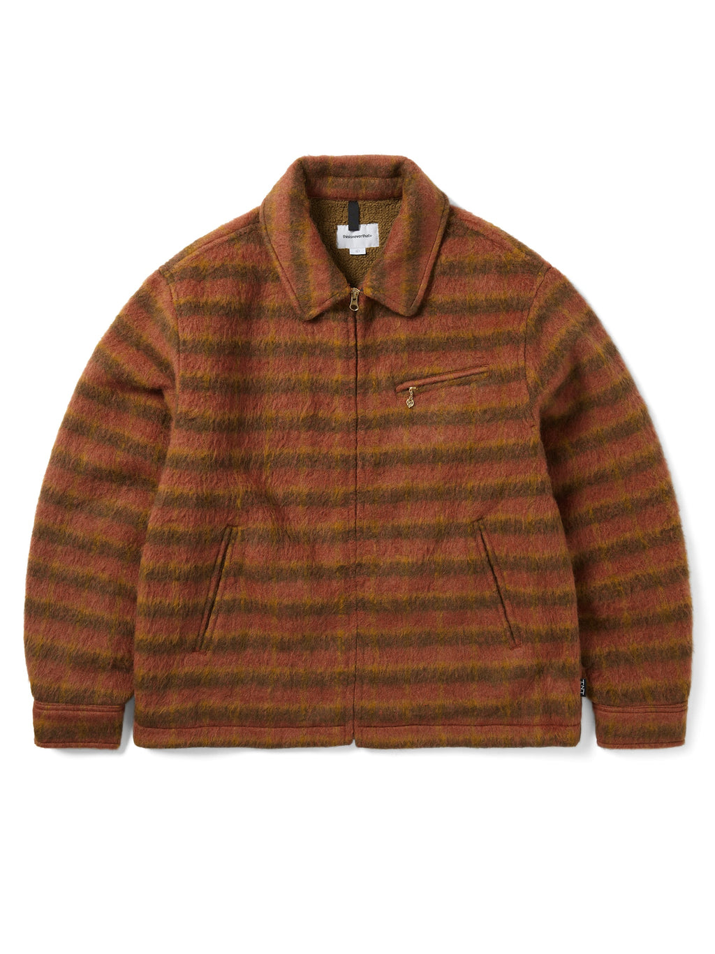 thisisneverthat - Brushed Wool Check Jacket (Dark Pink) product image 1 | TRAB K-Fashion Australia