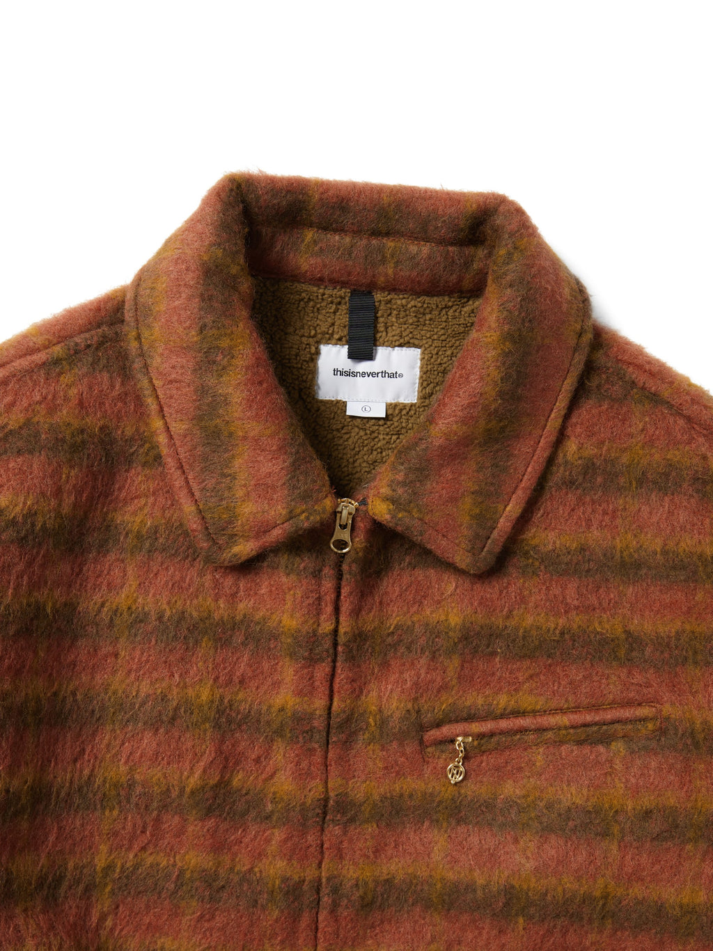 thisisneverthat - Brushed Wool Check Jacket (Dark Pink) product image 2 | TRAB K-Fashion Australia