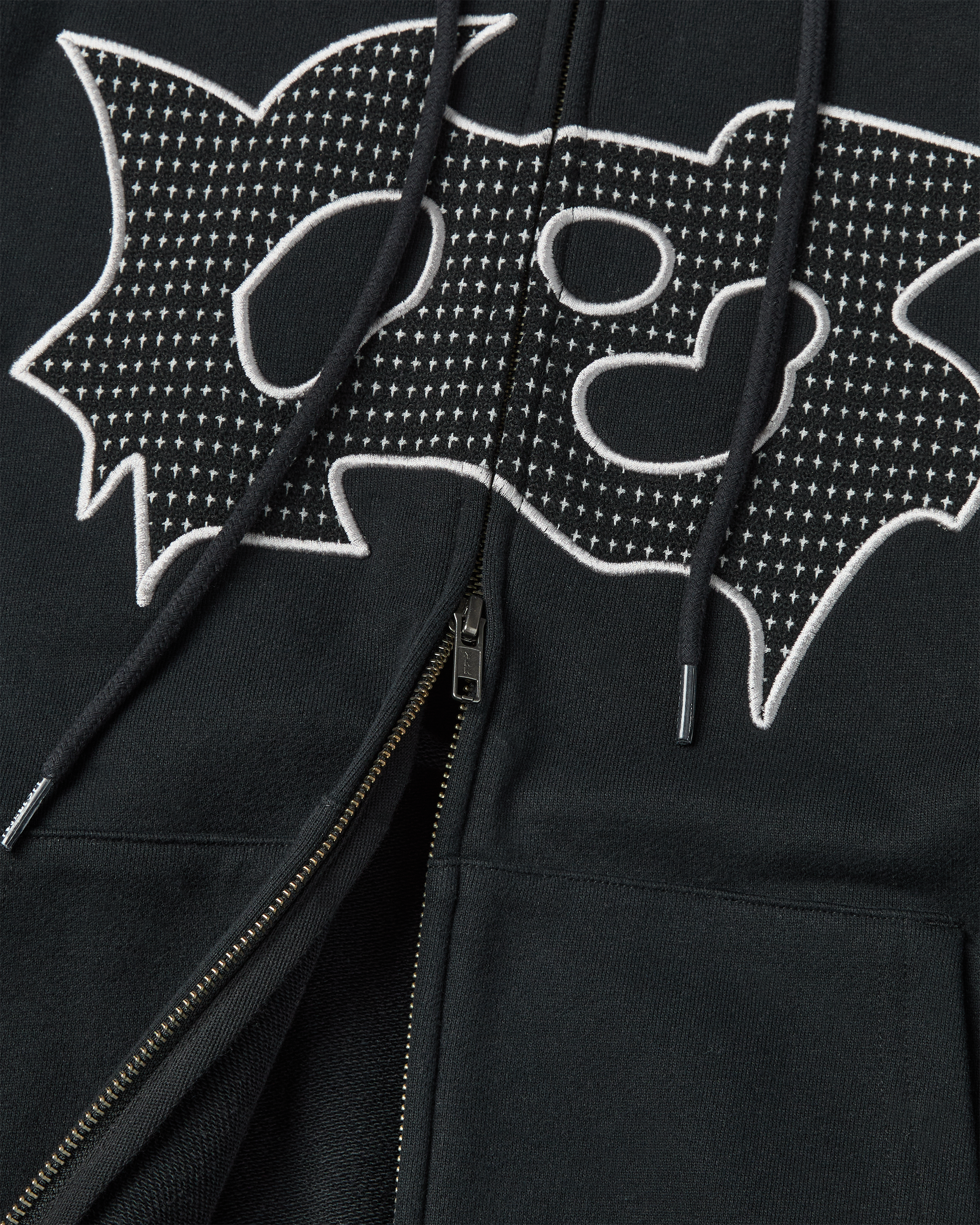 yeseyesee - Bullet Holes Zip-Up Hoodie (Black) product image 5 | TRAB K-Fashion Australia