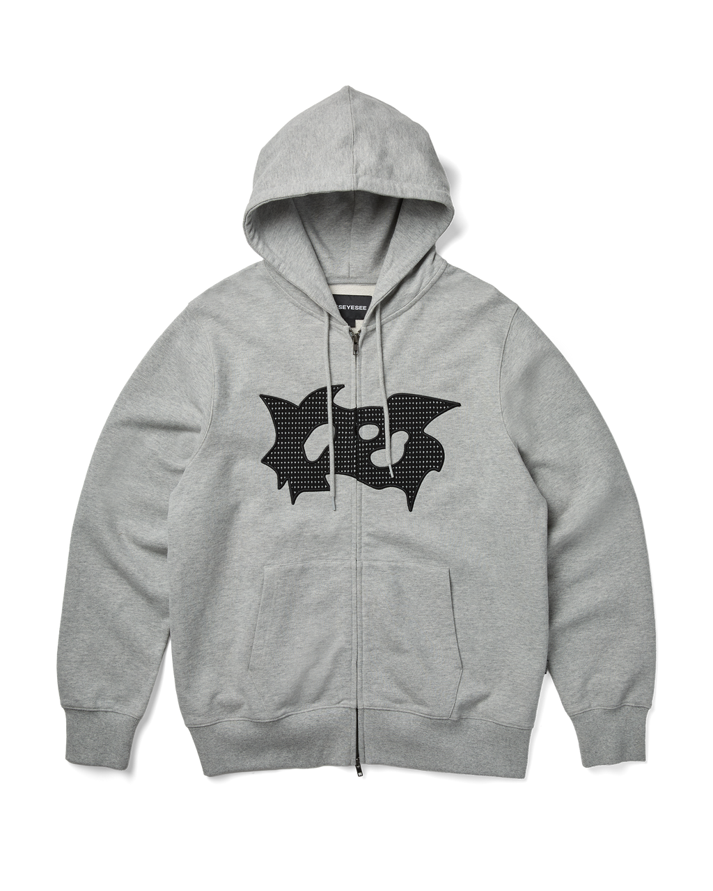 yeseyesee - Bullet Holes Zip-Up Hoodie (Grey) product image 1 | TRAB K-Fashion Australia