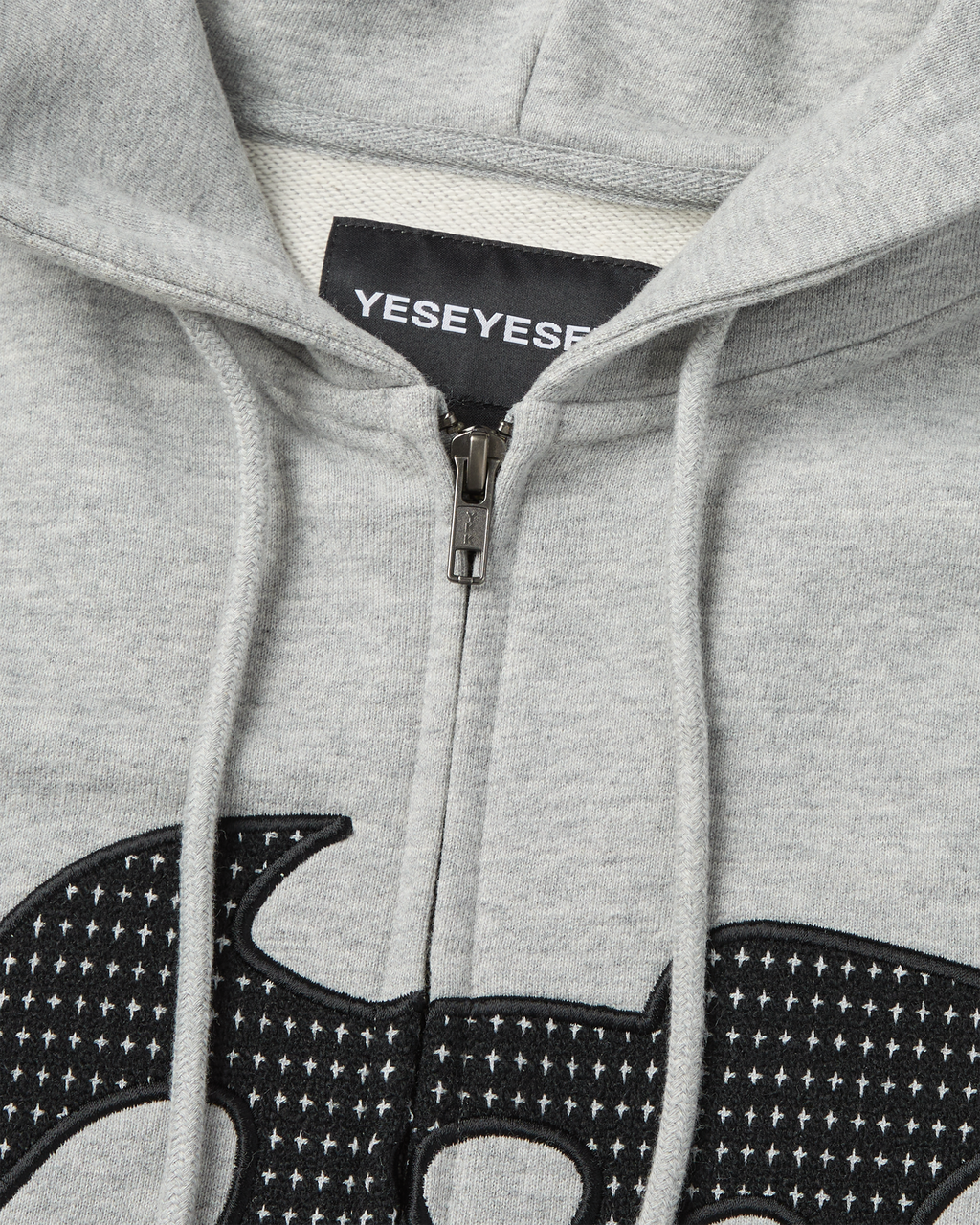 yeseyesee - Bullet Holes Zip-Up Hoodie (Grey) product image 3 | TRAB K-Fashion Australia