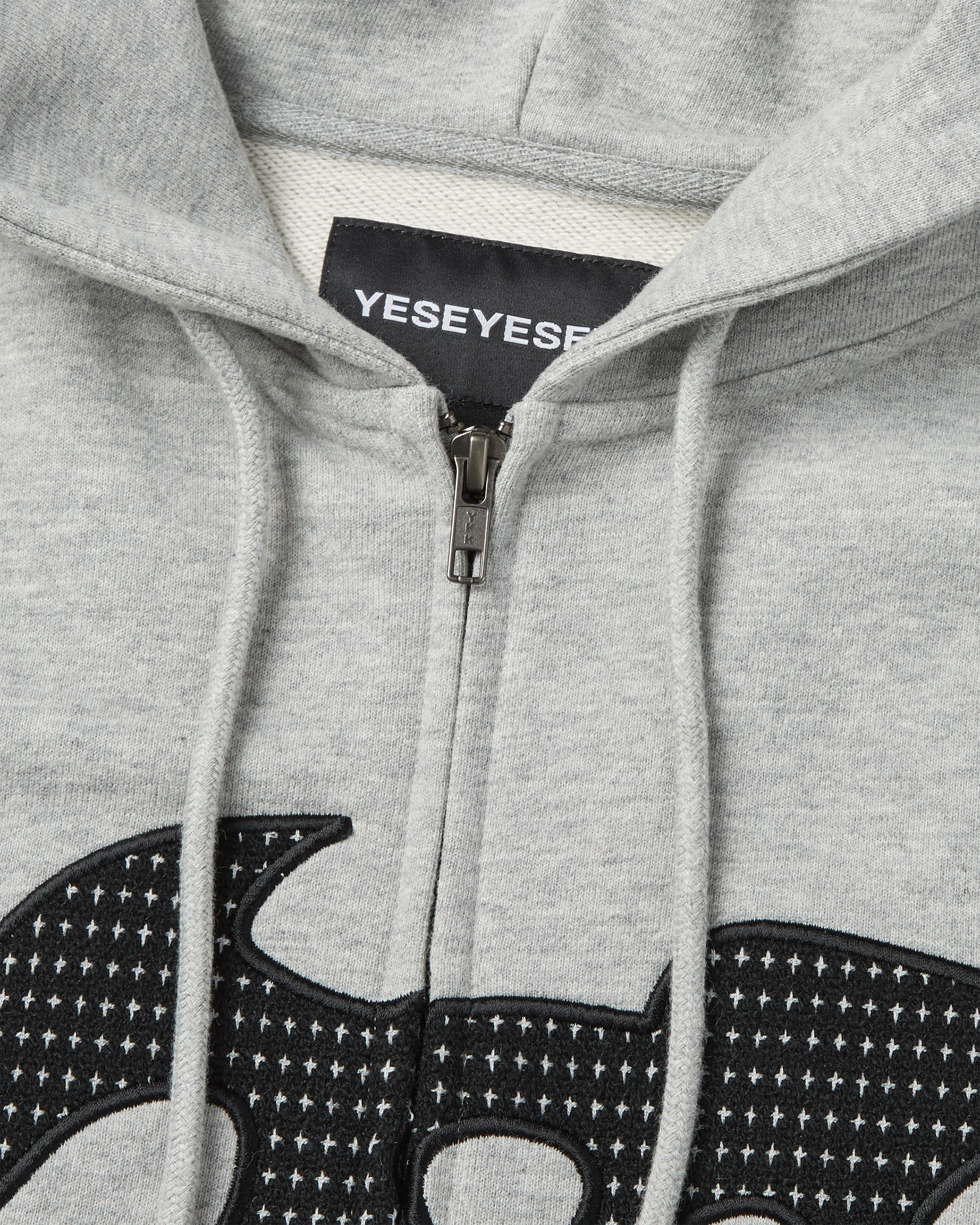 yeseyesee - Bullet Holes Zip-Up Hoodie (Grey) product image 3 | TRAB K-Fashion Australia