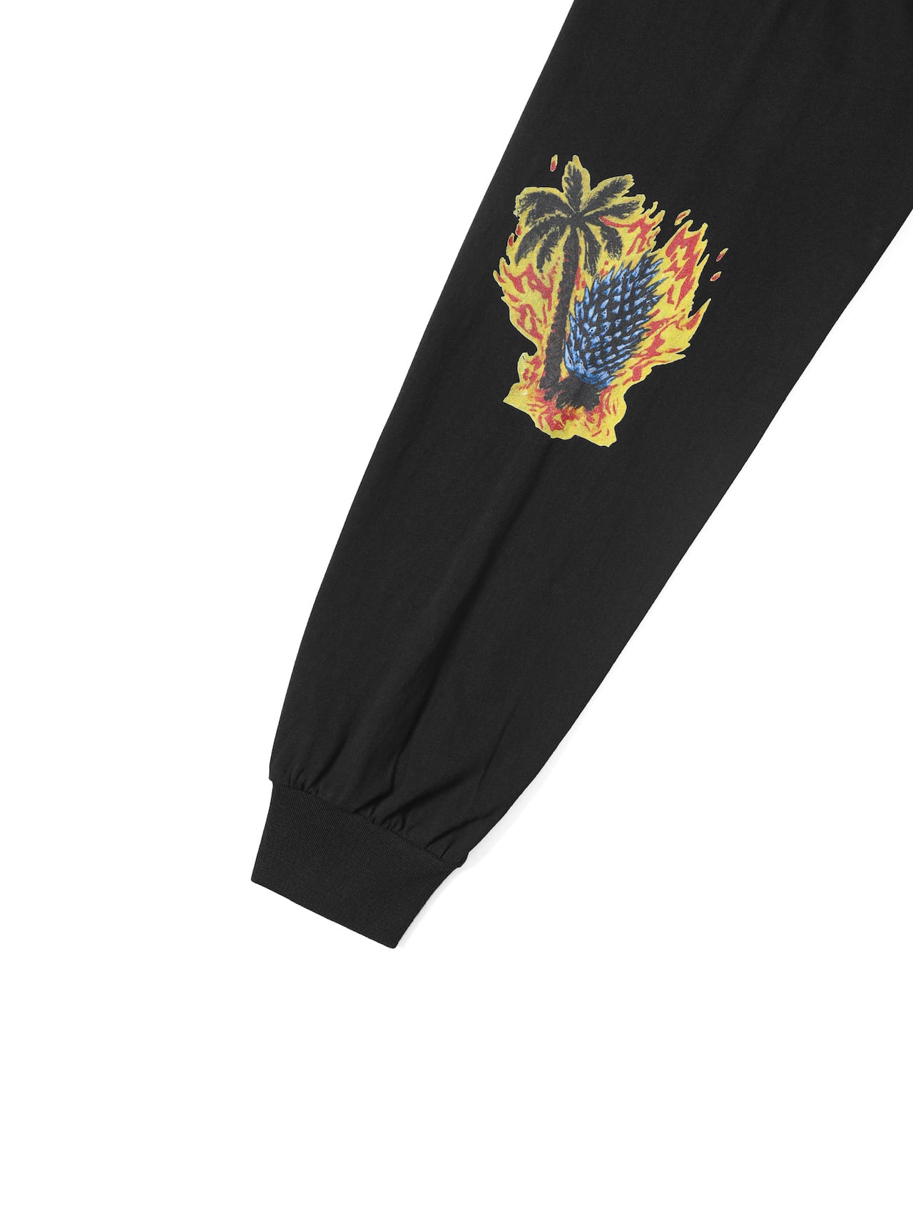 thisisneverthat - Burning Palm Tree L/S Tee (Off Black) product image 3 | TRAB K-Fashion Australia