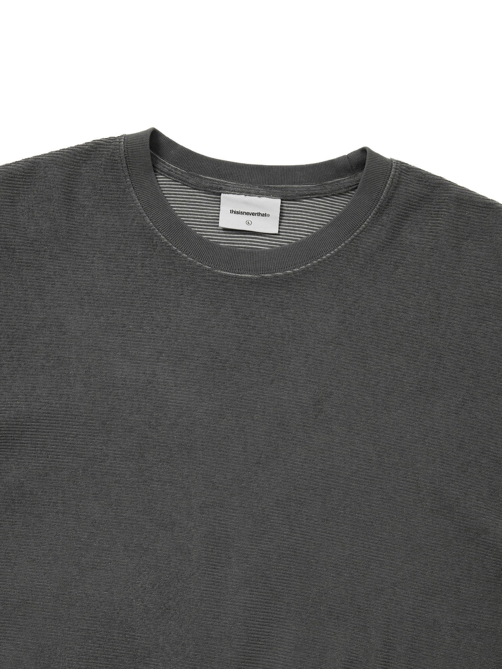 thisisneverthat - C-Logo Wale L/S Tee (Charcoal) product image 3 | TRAB K-Fashion Australia