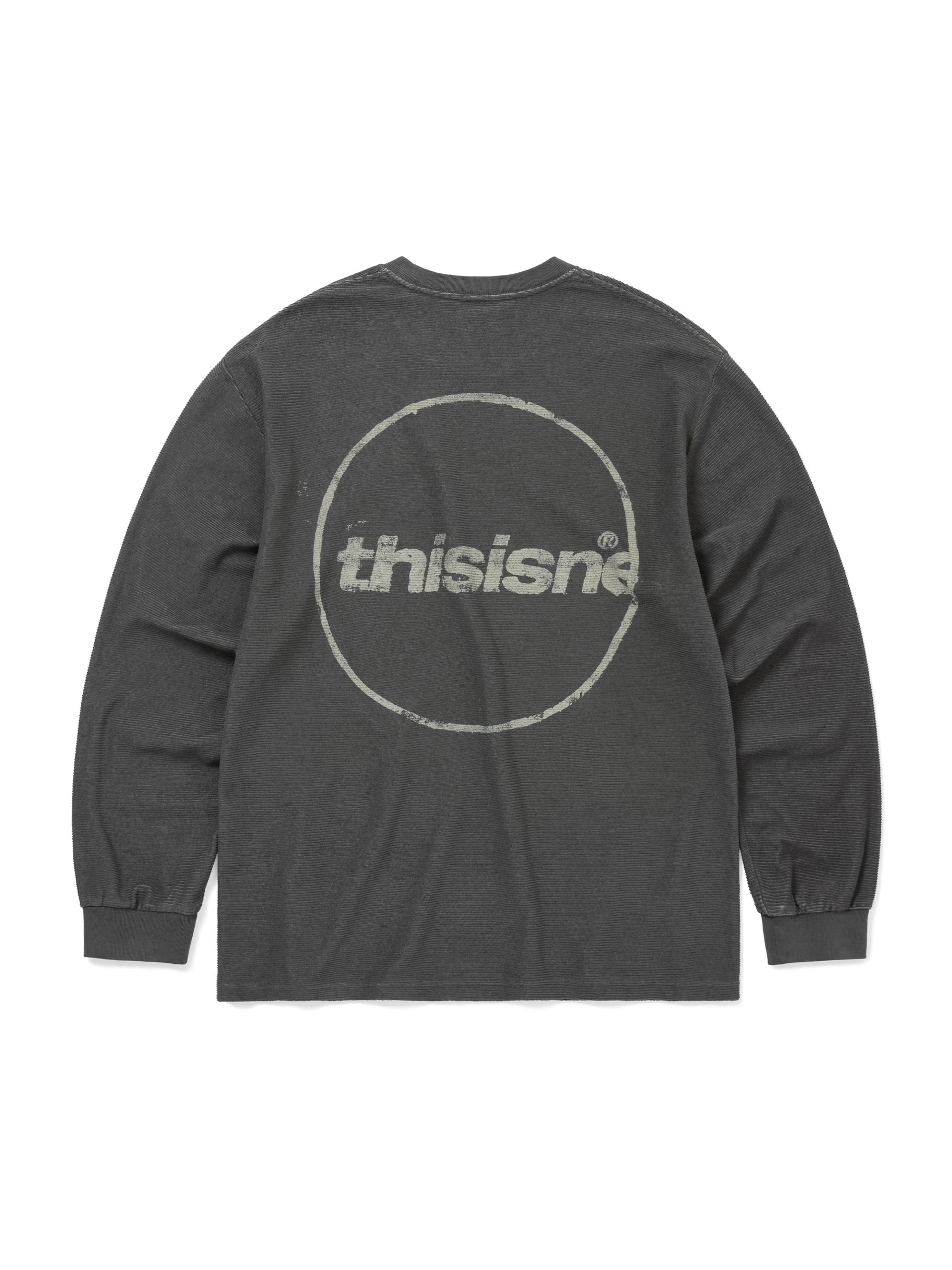 thisisneverthat - C-Logo Wale L/S Tee (Charcoal) product image 1 | TRAB K-Fashion Australia