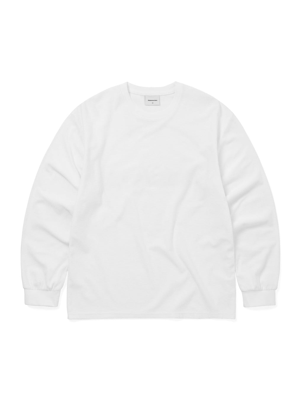 thisisneverthat - C-Logo Wale L/S Tee (White) product image 2 | TRAB K-Fashion Australia