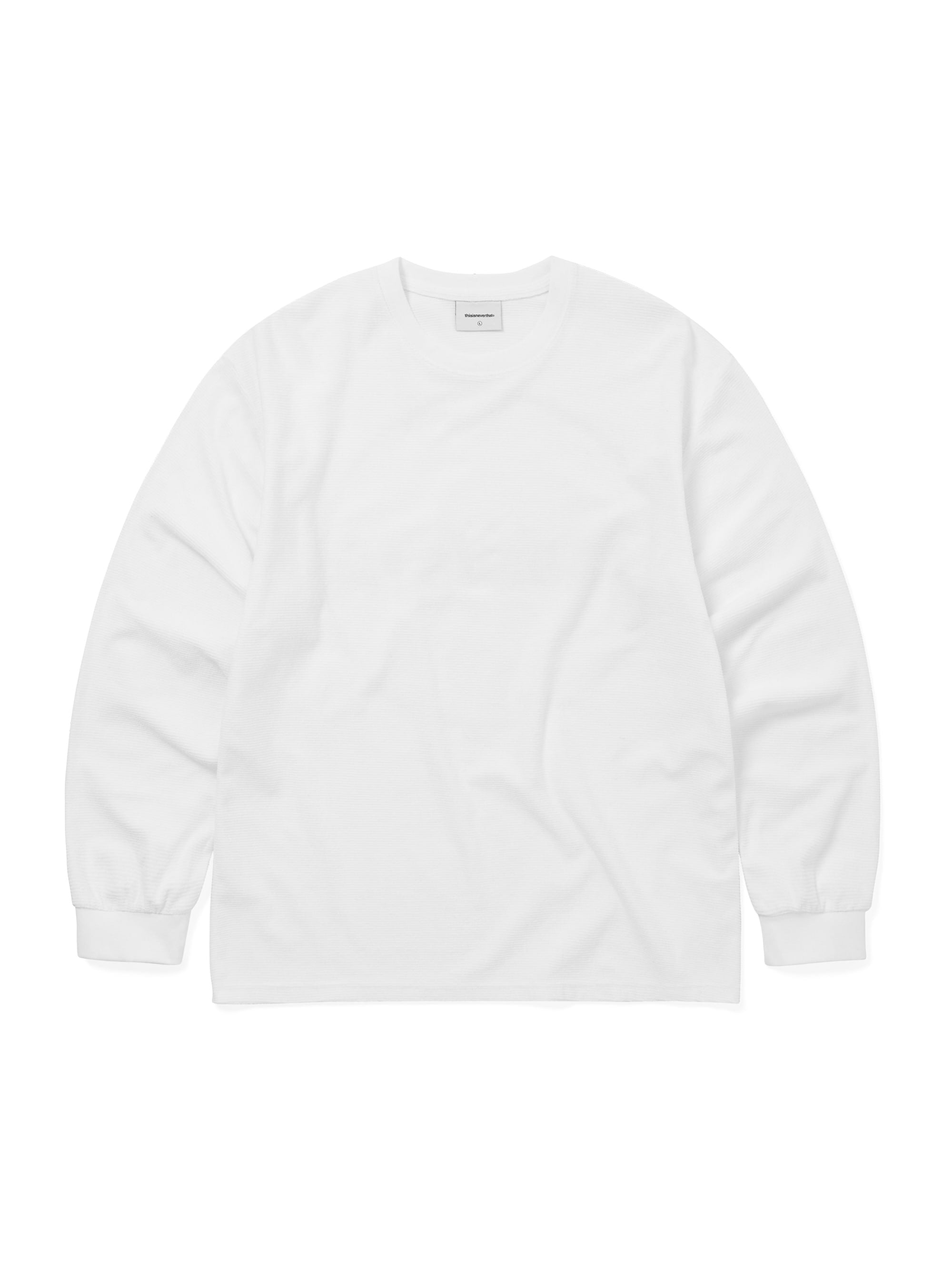 thisisneverthat - C-Logo Wale L/S Tee (White) product image 2 | TRAB K-Fashion Australia