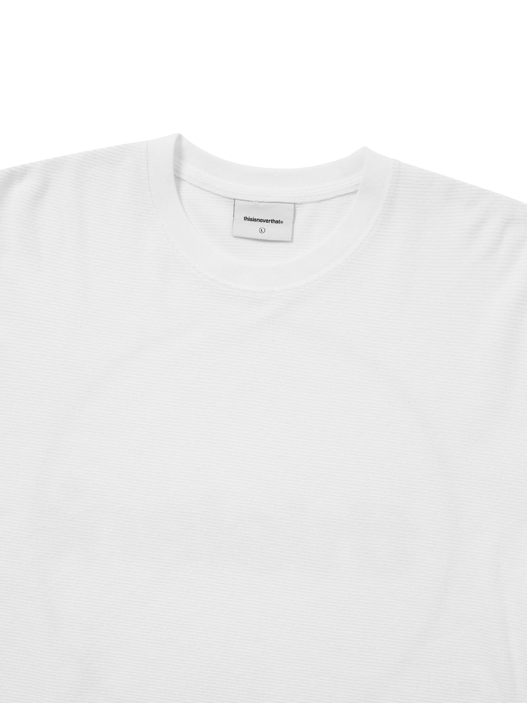 thisisneverthat - C-Logo Wale L/S Tee (White) product image 3 | TRAB K-Fashion Australia