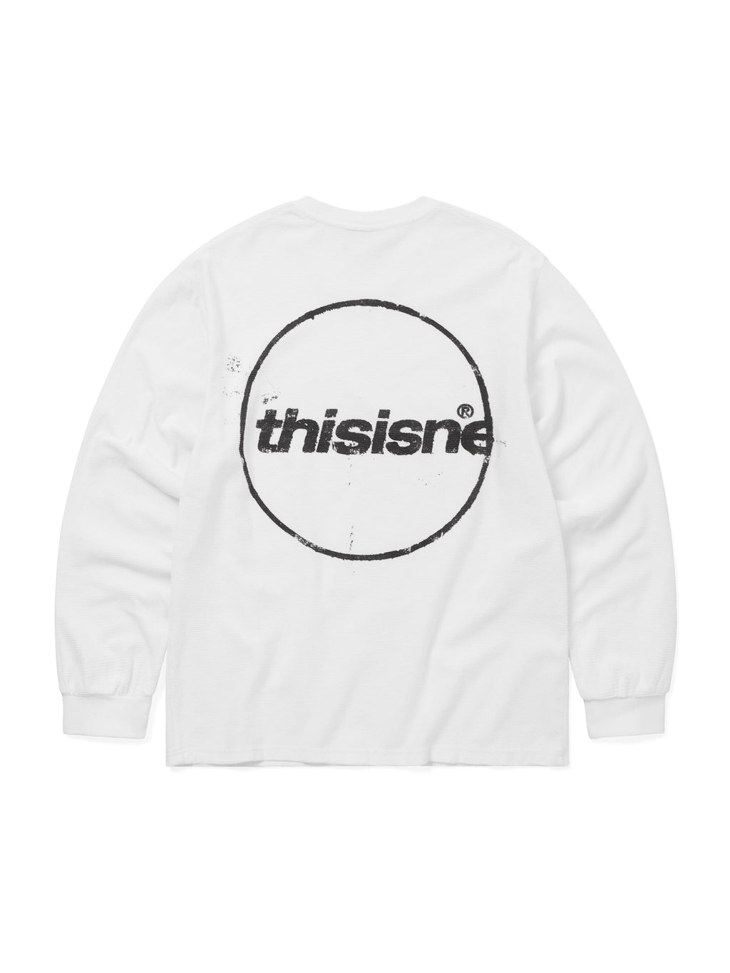 thisisneverthat - C-Logo Wale L/S Tee (White) product image 1 | TRAB K-Fashion Australia