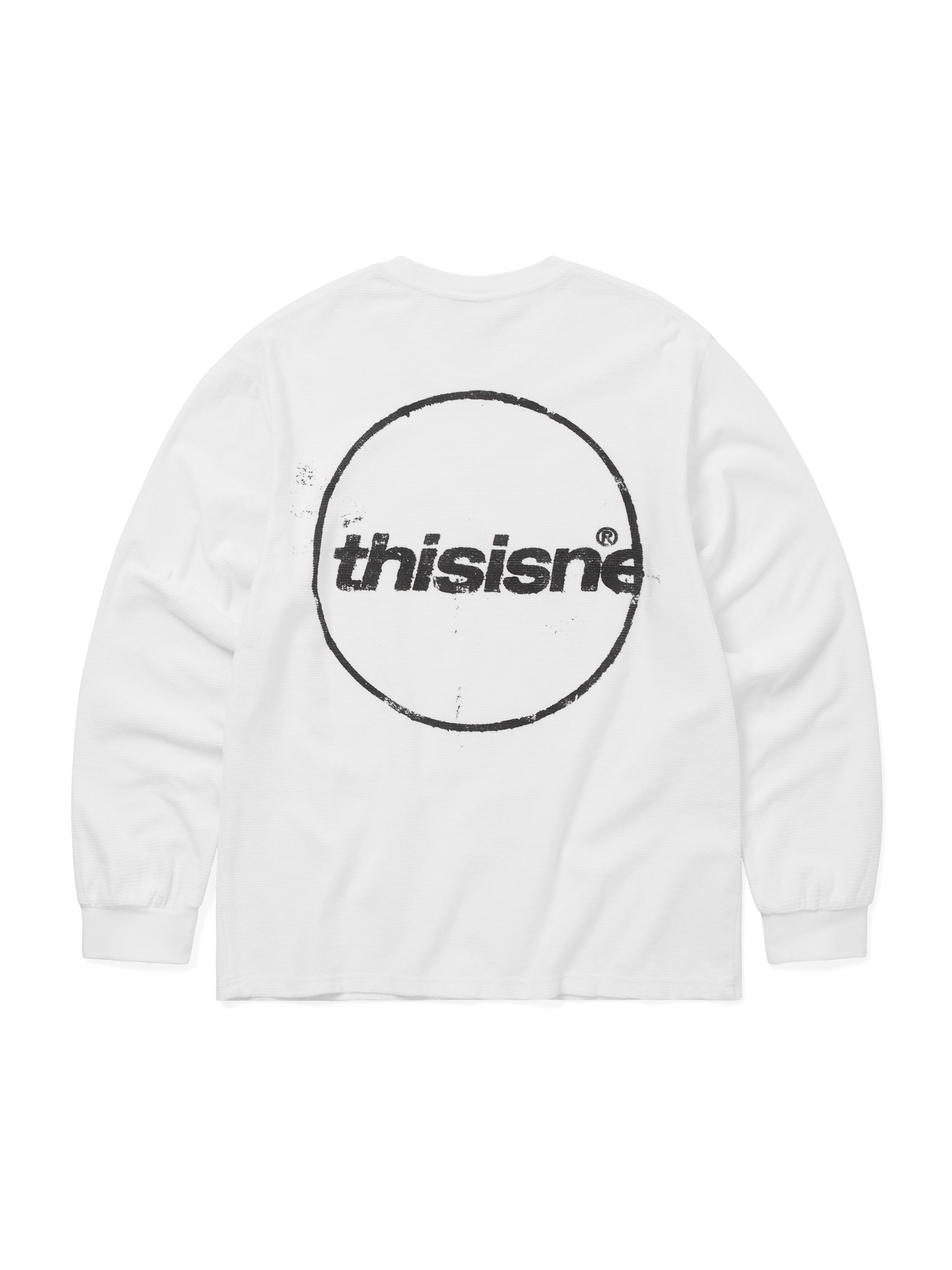 thisisneverthat - C-Logo Wale L/S Tee (White) product image 1 | TRAB K-Fashion Australia