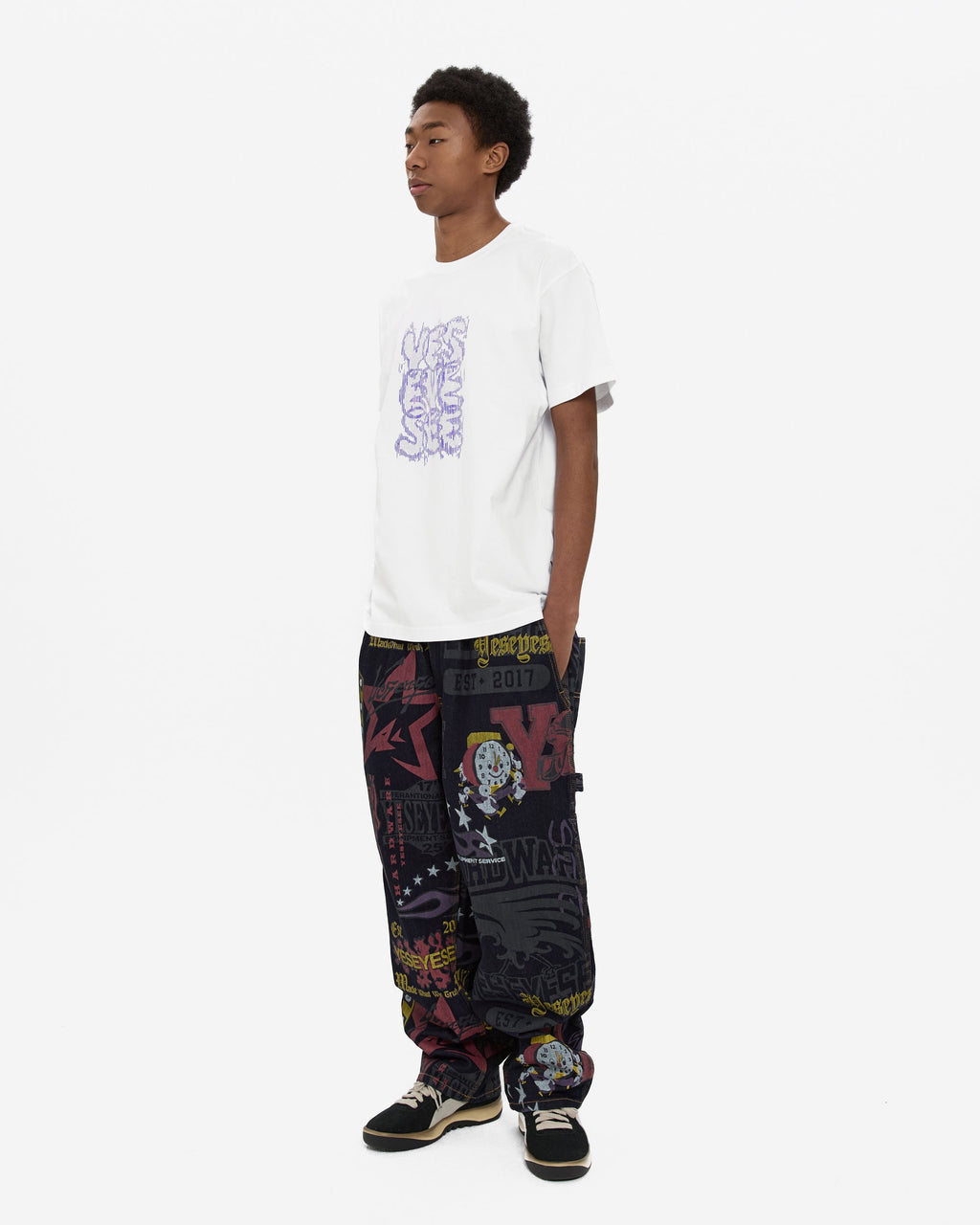 yeseyesee - C-Logo Dot Tee (White) product image 8 | TRAB K-Fashion Australia