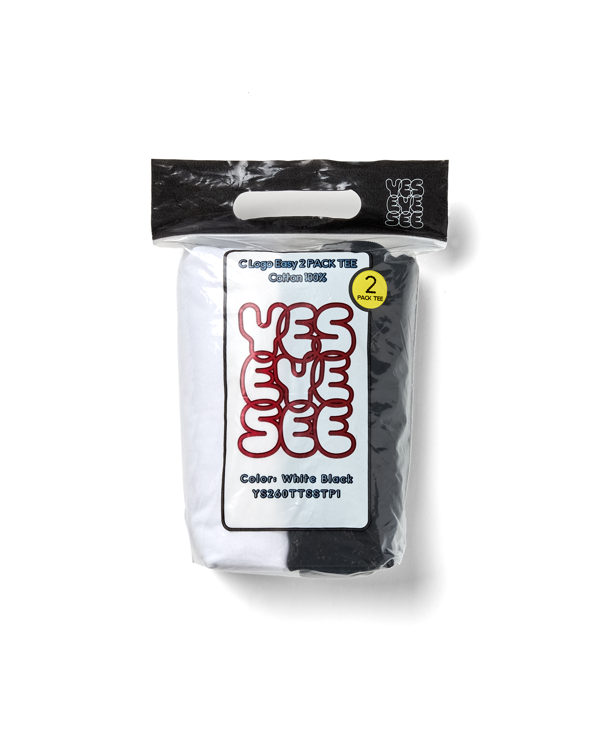 yeseyesee - C-Logo Easy 2 Pack Tee (Multi) product image 2 | TRAB K-Fashion Australia