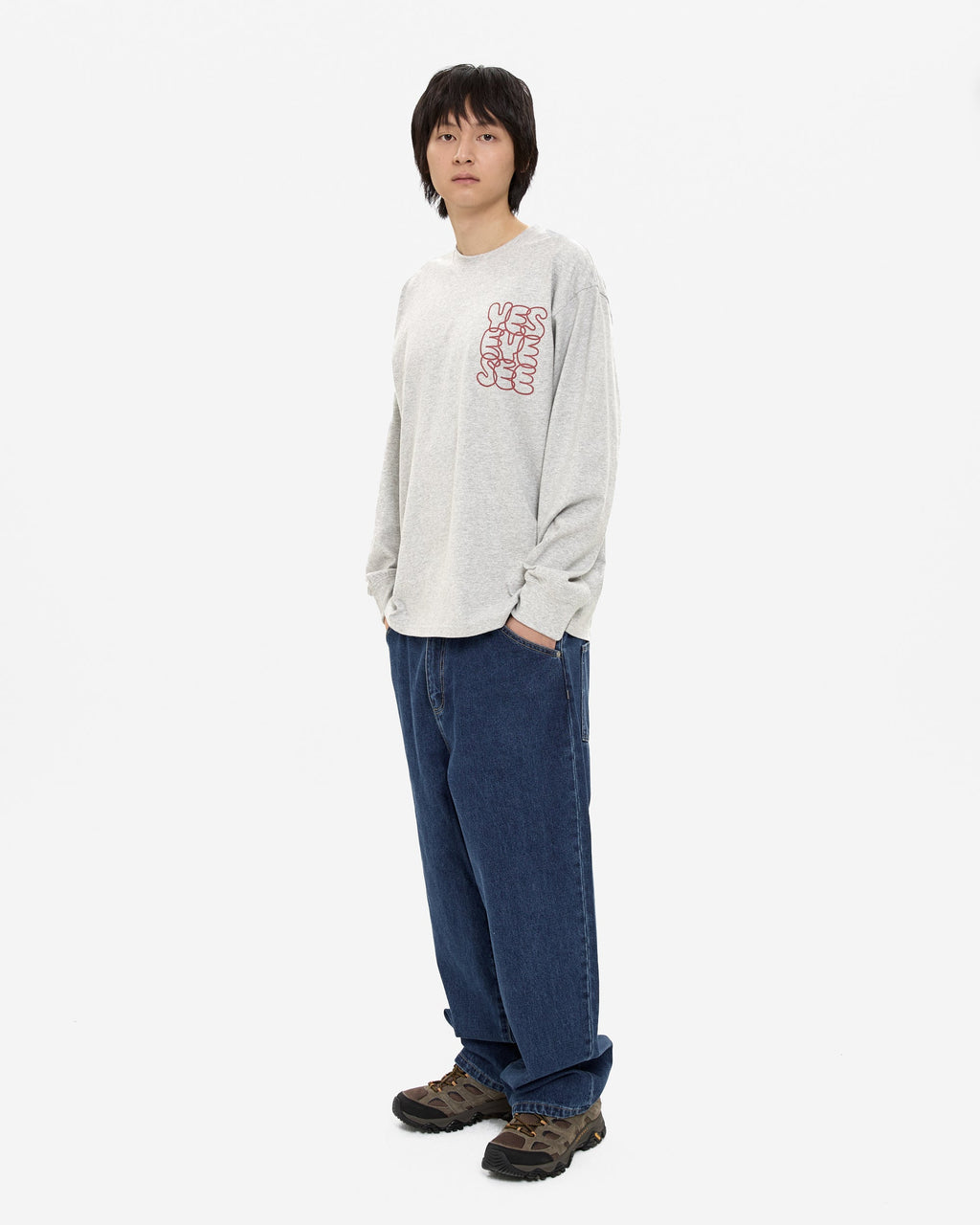 yeseyesee - C-Logo L/S (Grey) product image 8 | TRAB K-Fashion Australia