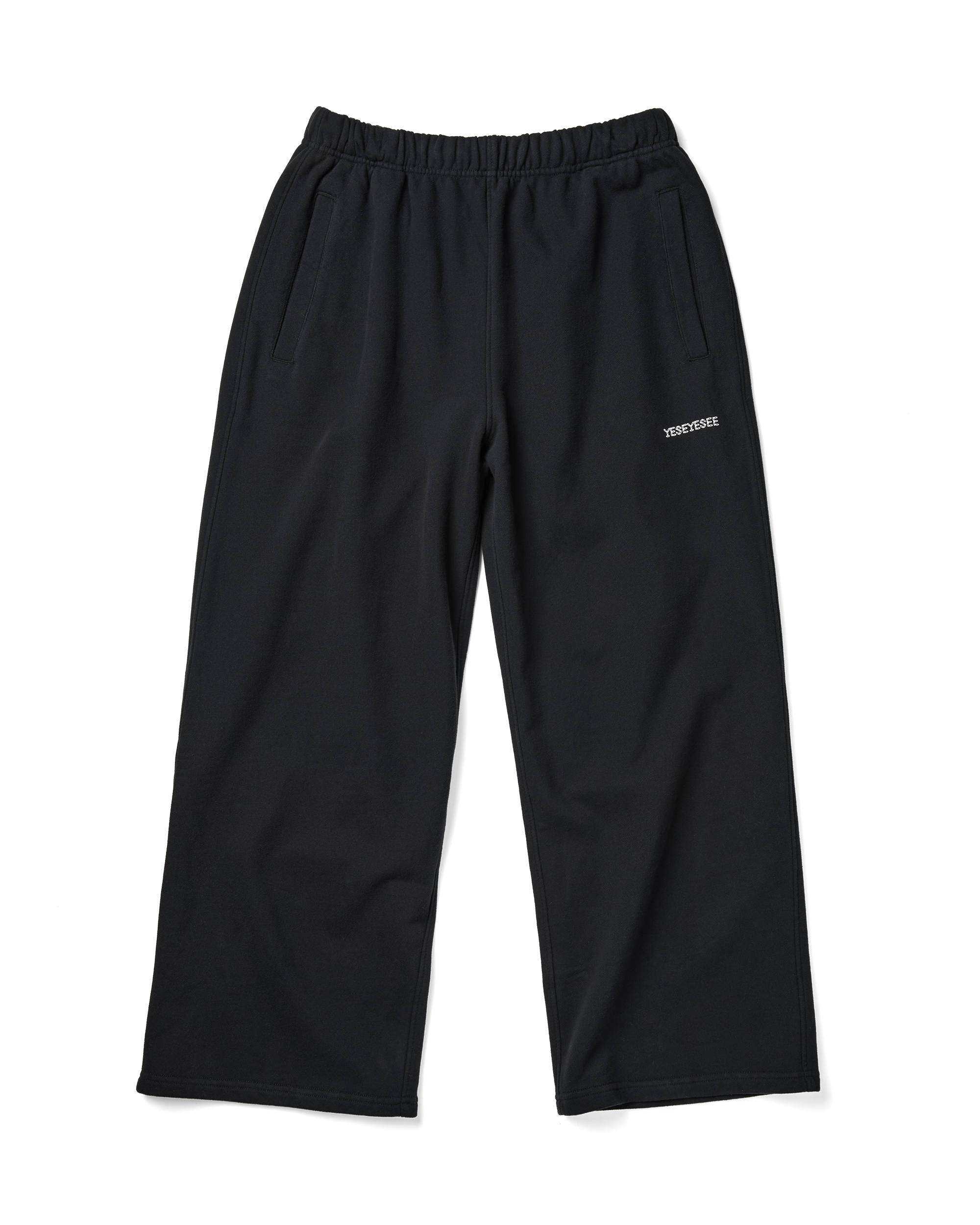 yeseyesee - C-Logo Straight Sweatpants (Black) product image 1 | TRAB K-Fashion Australia