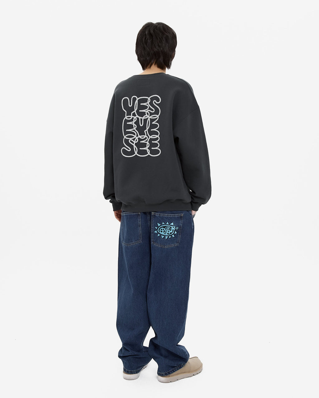 yeseyesee - C-Logo Sweatshirt (Charcoal) product image 10 | TRAB K-Fashion Australia