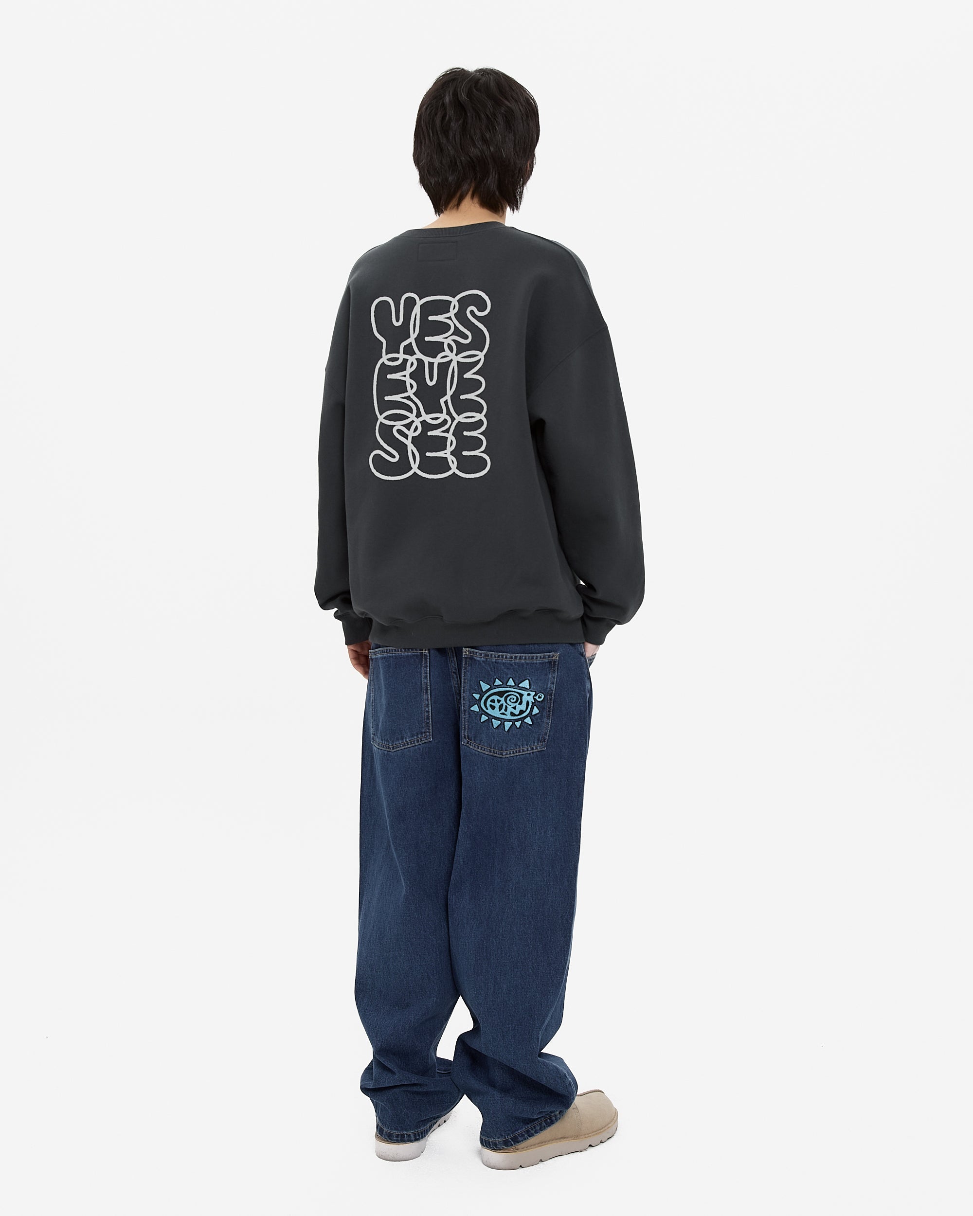 yeseyesee - C-Logo Sweatshirt (Charcoal) product image 10 | TRAB K-Fashion Australia
