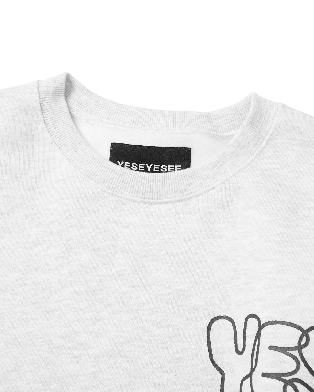 yeseyesee - C-Logo Sweatshirt (Light Grey) product image 3 | TRAB K-Fashion Australia