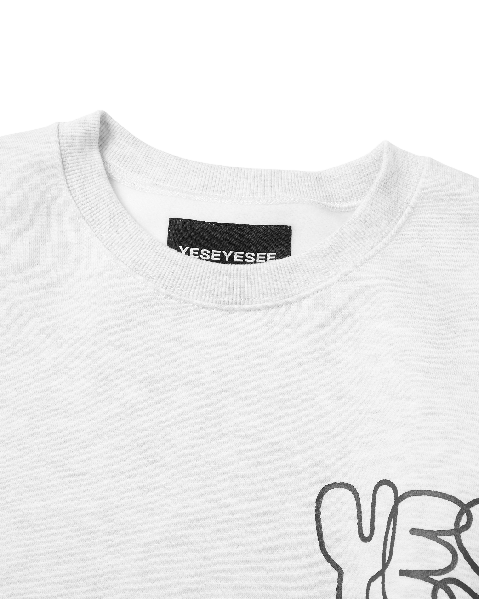 yeseyesee - C-Logo Sweatshirt (Light Grey) product image 3 | TRAB K-Fashion Australia