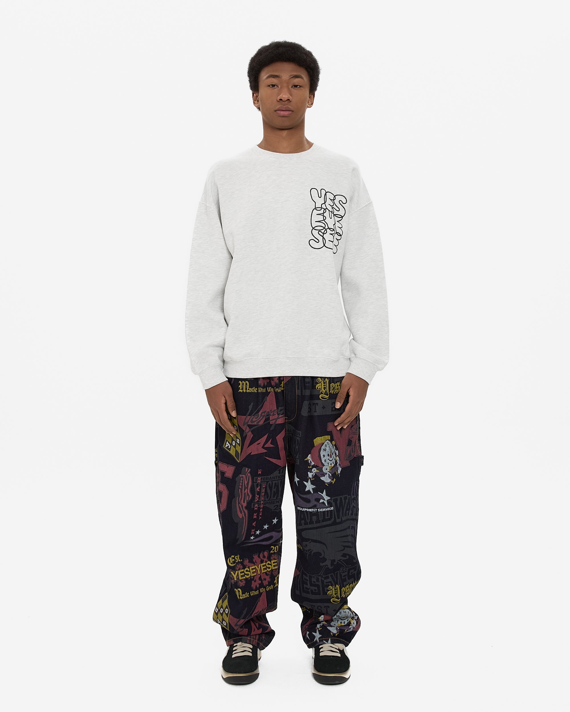 yeseyesee - C-Logo Sweatshirt (Light Grey) product image 7 | TRAB K-Fashion Australia