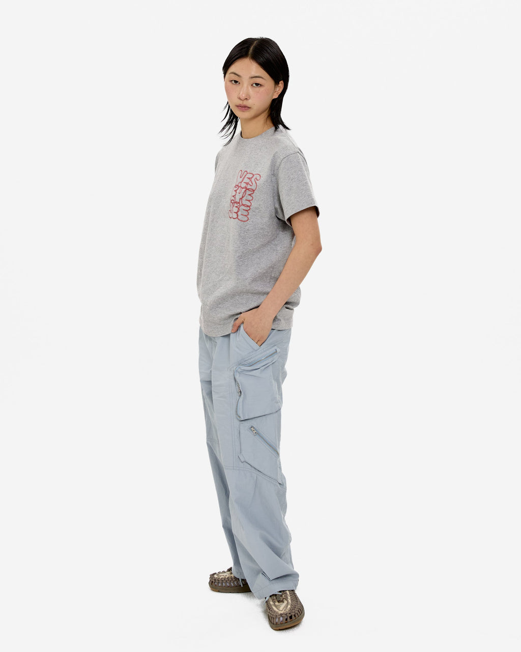 yeseyesee - C-Logo Tee (Grey) product image 7 | TRAB K-Fashion Australia