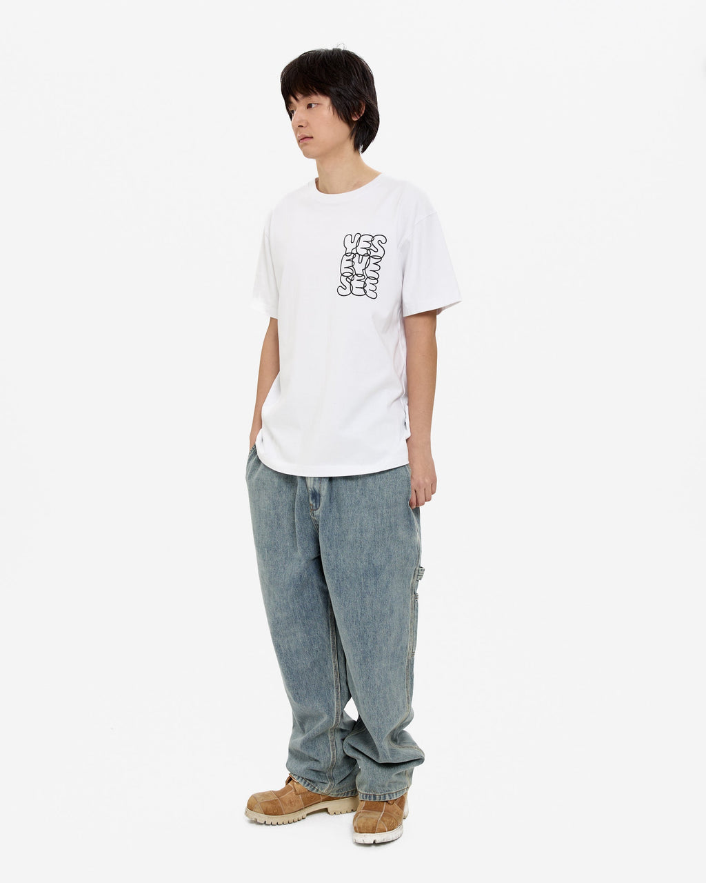 yeseyesee - C-Logo Tee (White) product image 7 | TRAB K-Fashion Australia