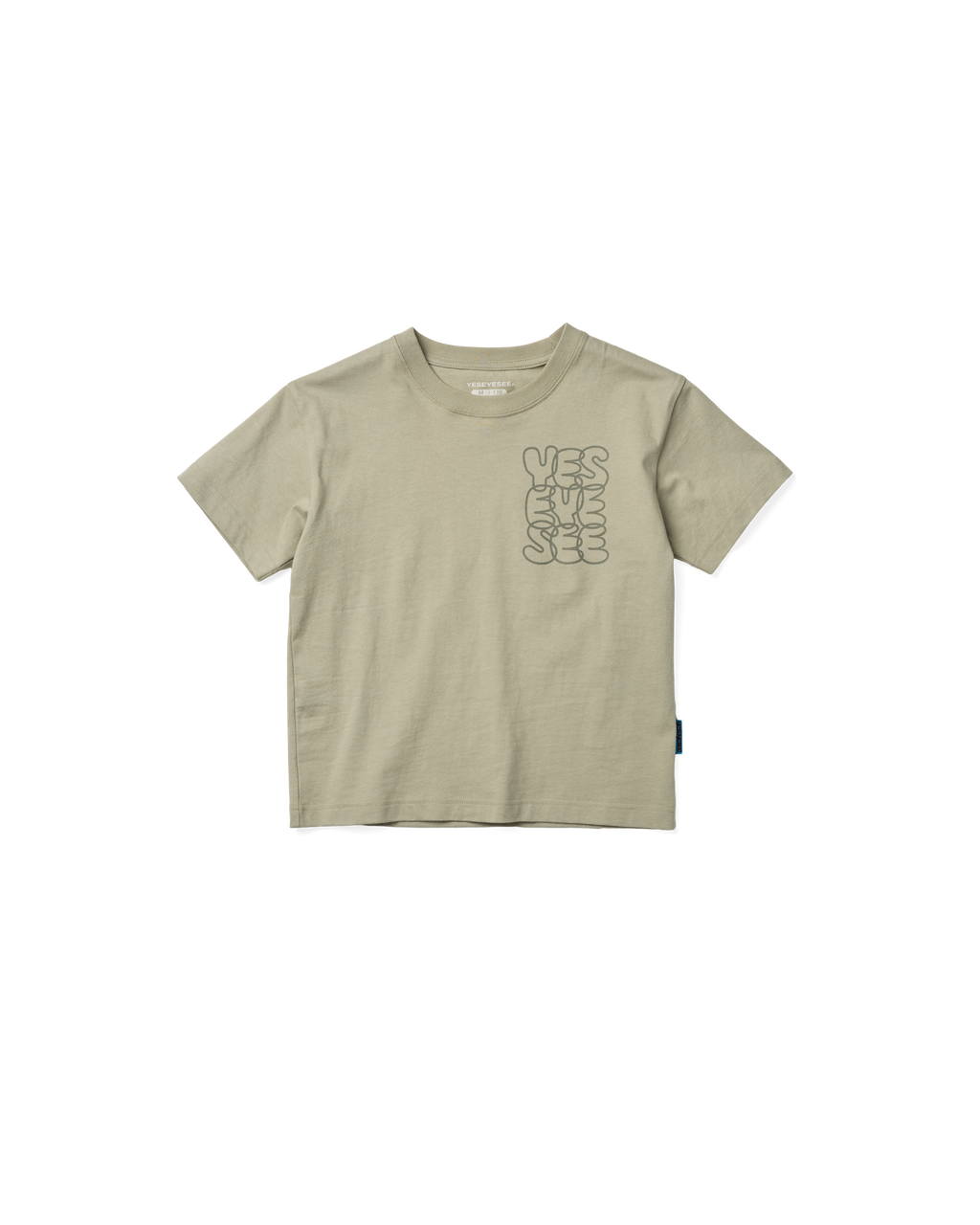 yeseyesee - C-Logo Kids Tee (Light Olive) product image 1 | TRAB K-Fashion Australia