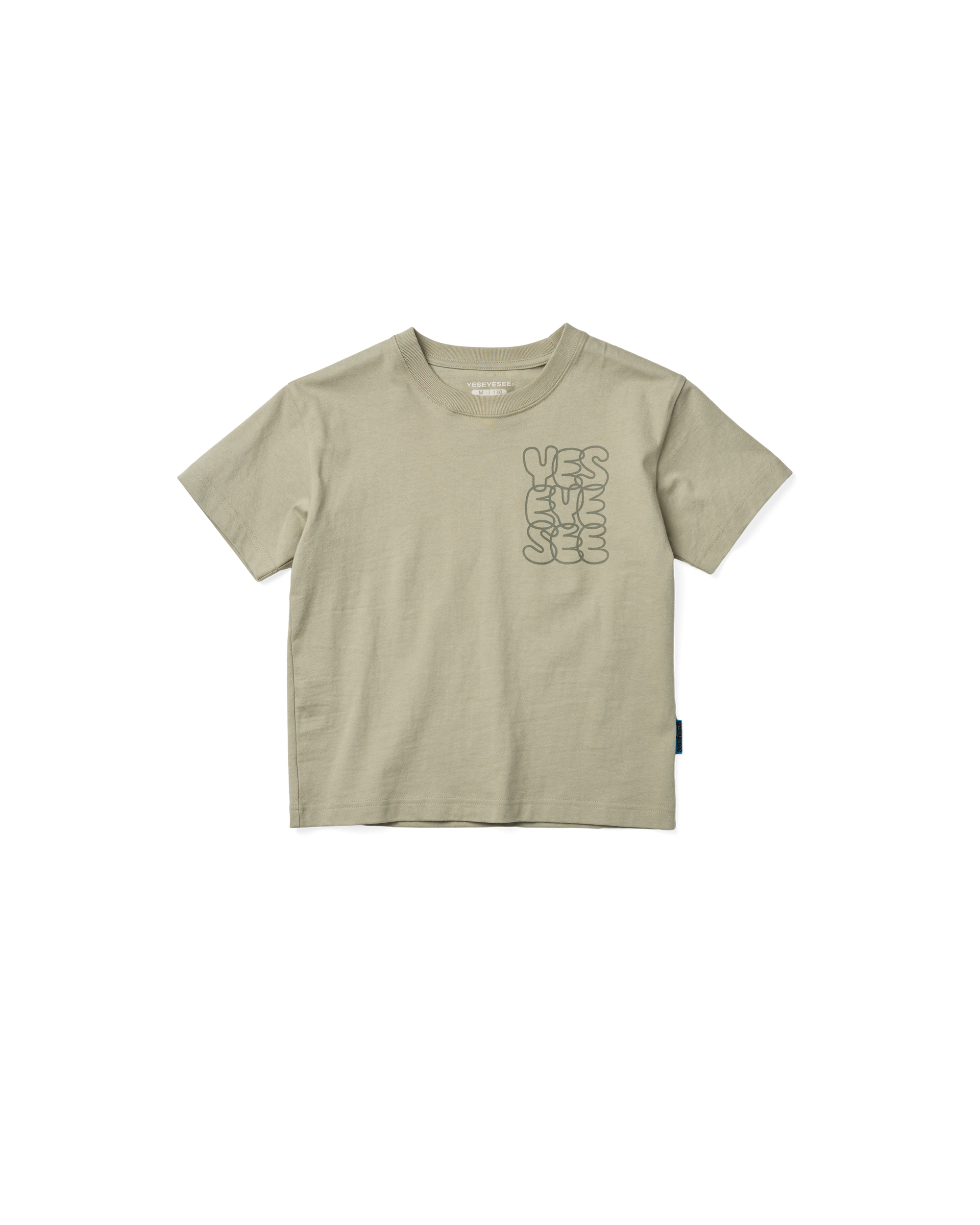 yeseyesee - C-Logo Kids Tee (Light Olive) product image 1 | TRAB K-Fashion Australia