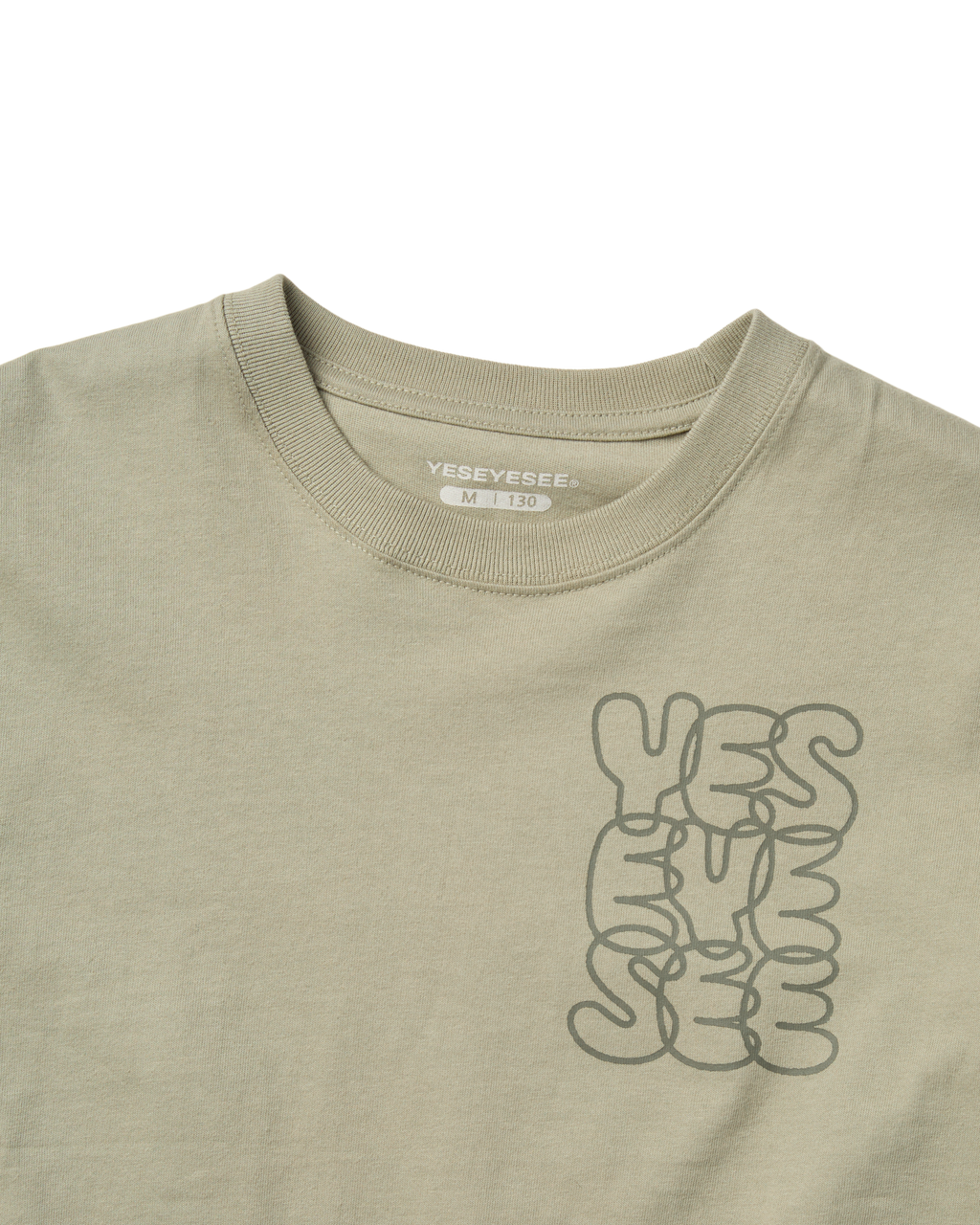 yeseyesee - C-Logo Kids Tee (Light Olive) product image 3 | TRAB K-Fashion Australia