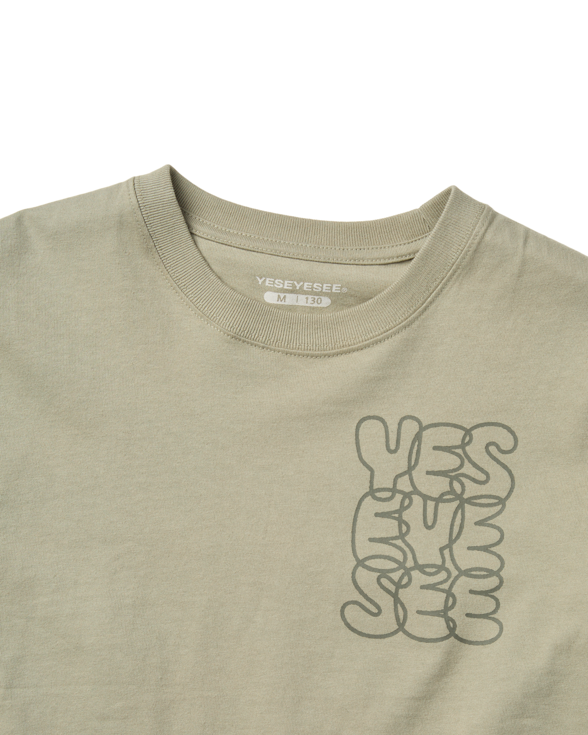 yeseyesee - C-Logo Kids Tee (Light Olive) product image 3 | TRAB K-Fashion Australia