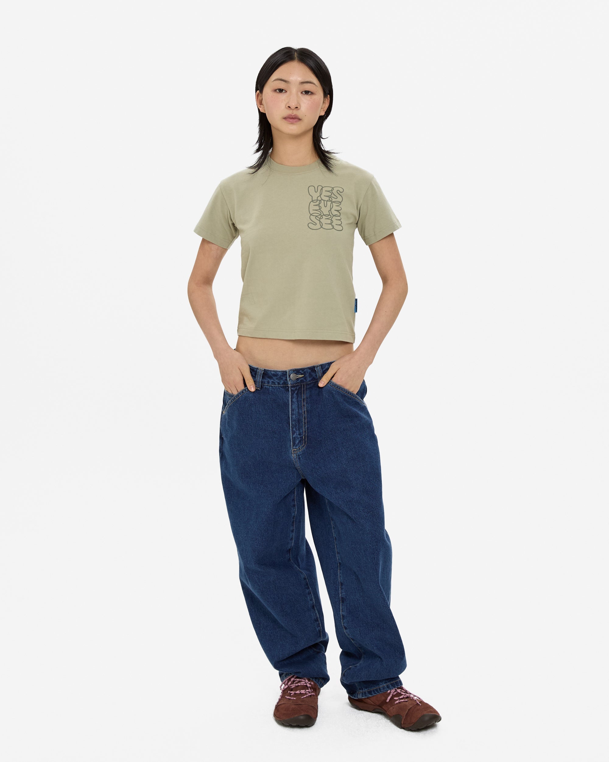 yeseyesee - C-Logo Kids Tee (Light Olive) product image 6 | TRAB K-Fashion Australia