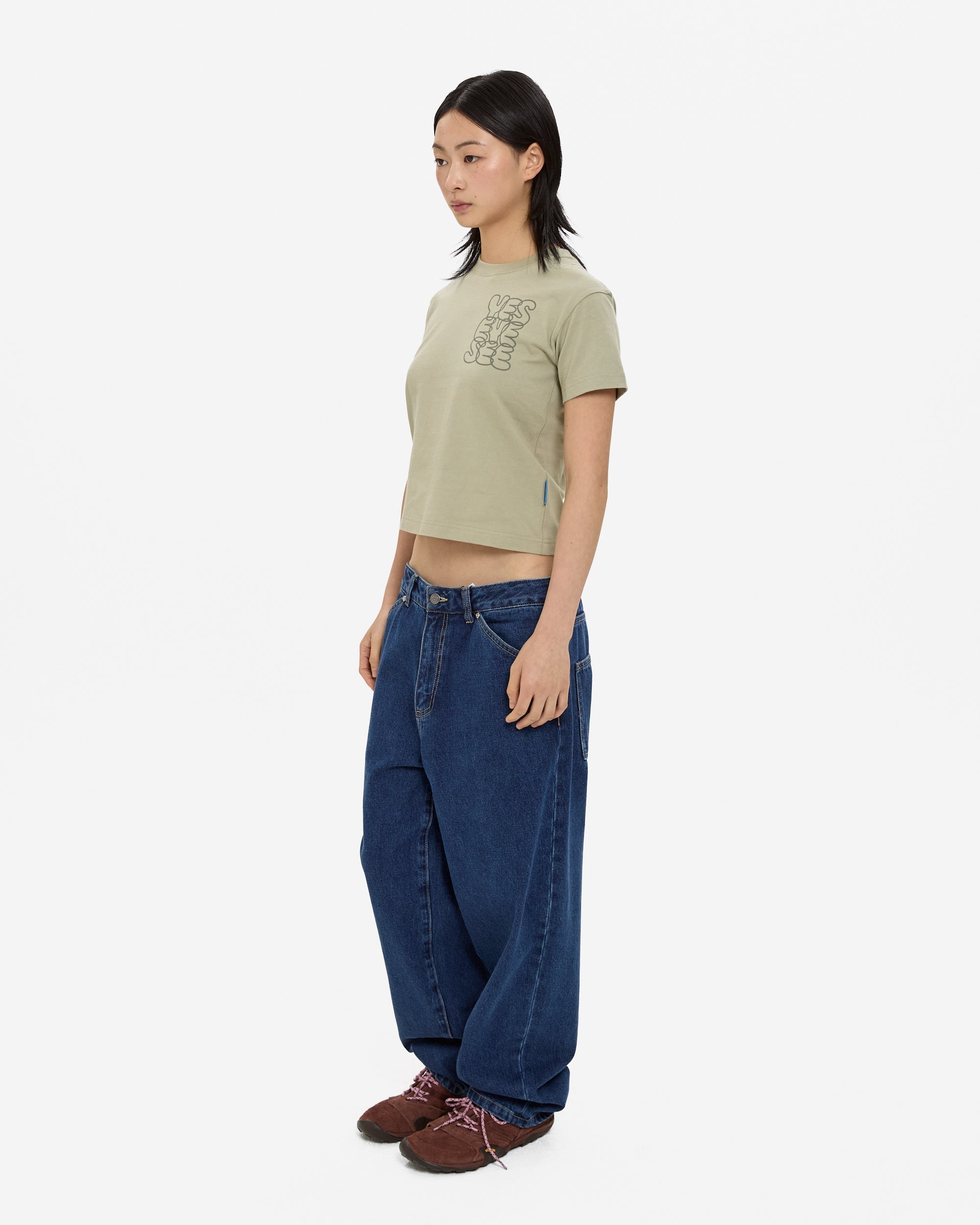 yeseyesee - C-Logo Kids Tee (Light Olive) product image 7 | TRAB K-Fashion Australia