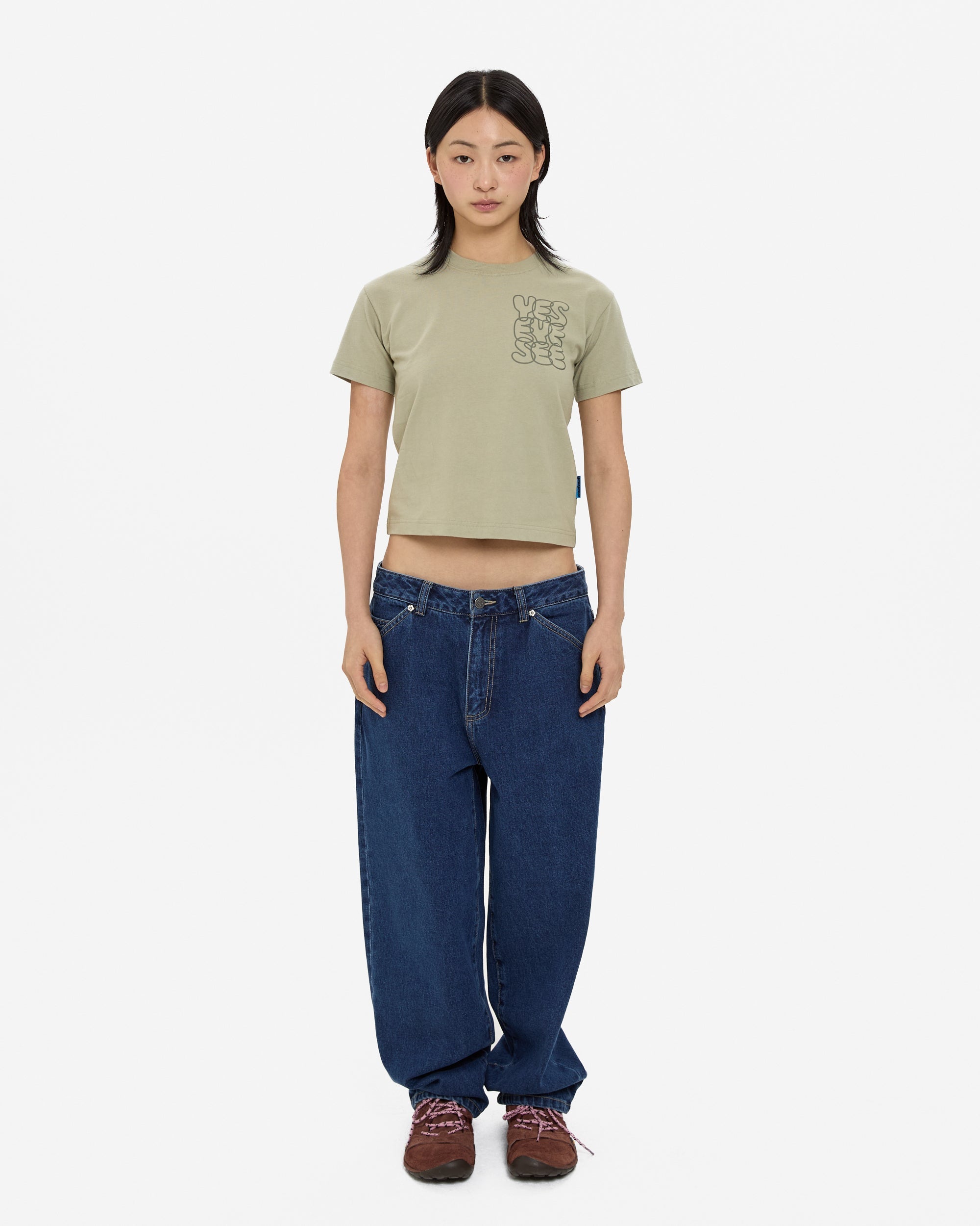 yeseyesee - C-Logo Kids Tee (Light Olive) product image 9 | TRAB K-Fashion Australia
