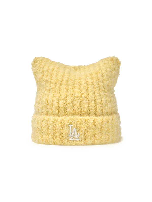 MLB Korea - Plush Meow Beanie Los Angeles Dodgers (Yellow) product image 1 | TRAB K-Fashion Australia
