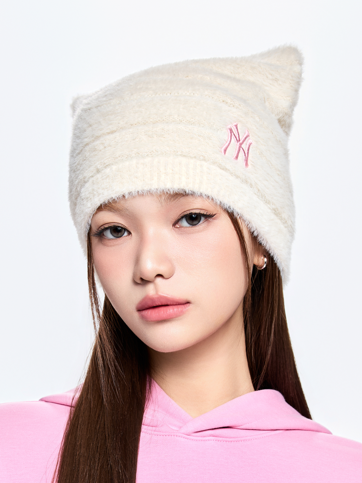 MLB Korea - MLB Meow Norip Beanie New York Yankees (Cream) product image 4 | TRAB K-Fashion Australia