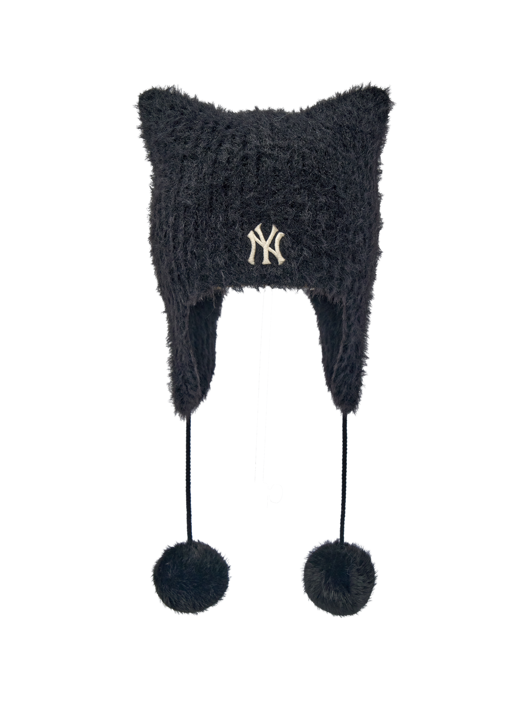 MLB Korea - MLB Fur Meow Earflap Beanie New York Yankees (Black) product image 1 | TRAB K-Fashion Australia