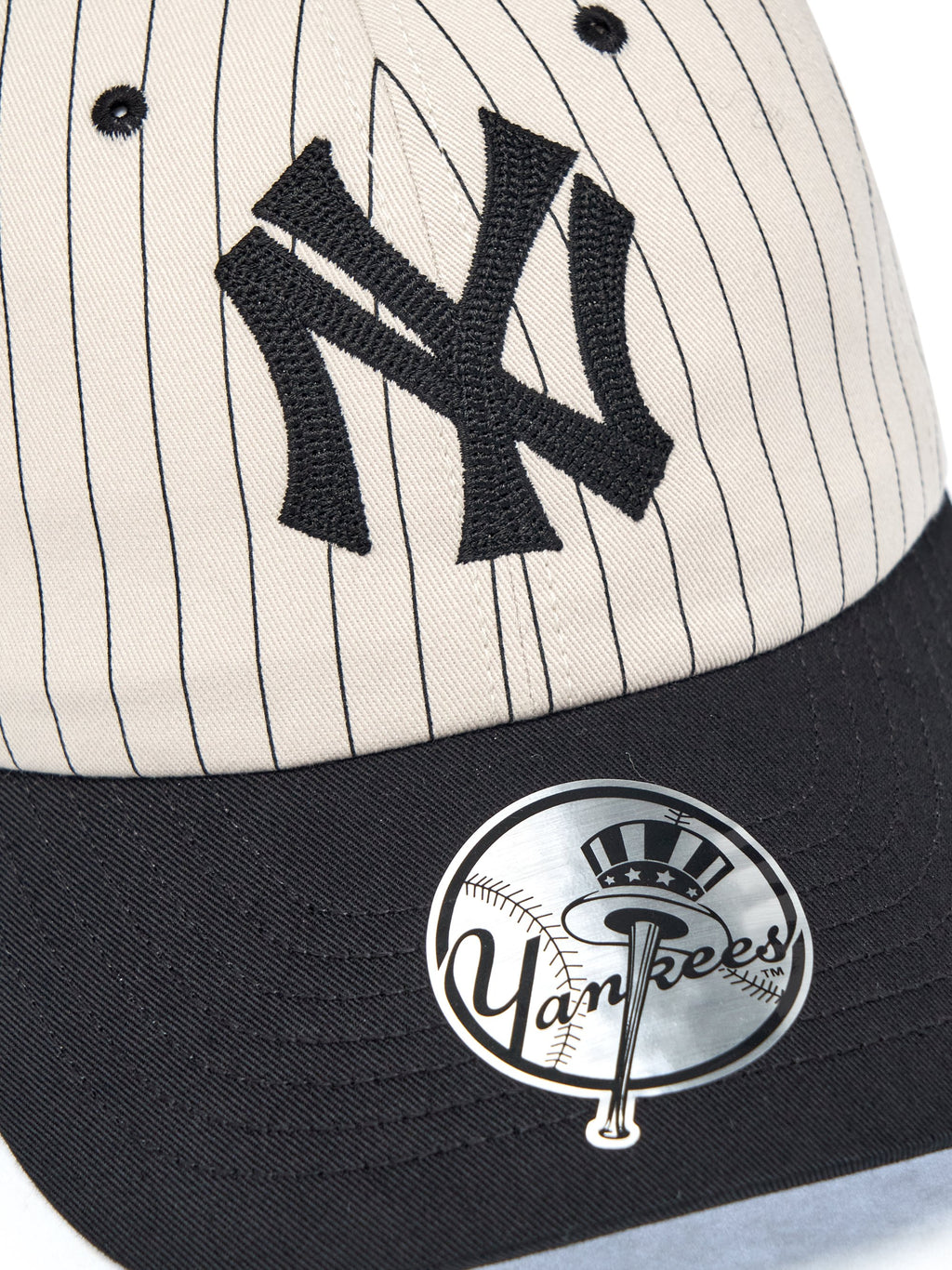 MLB Korea - MLB Signature Stripe Unstructured Ball Cap New York Yankees (Black) product image 9 | TRAB K-Fashion Australia