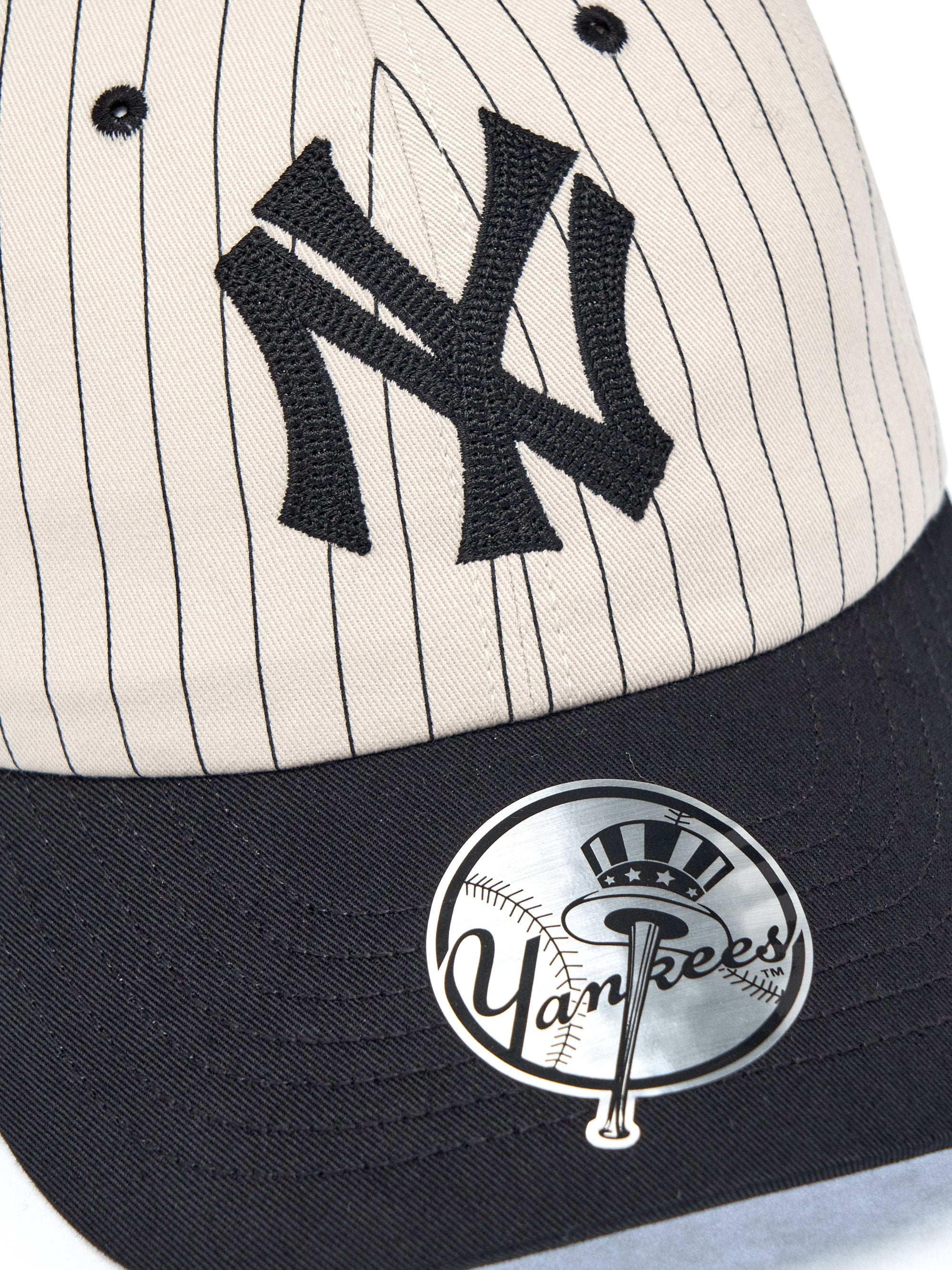 MLB Korea - MLB Signature Stripe Unstructured Ball Cap New York Yankees (Black) product image 9 | TRAB K-Fashion Australia