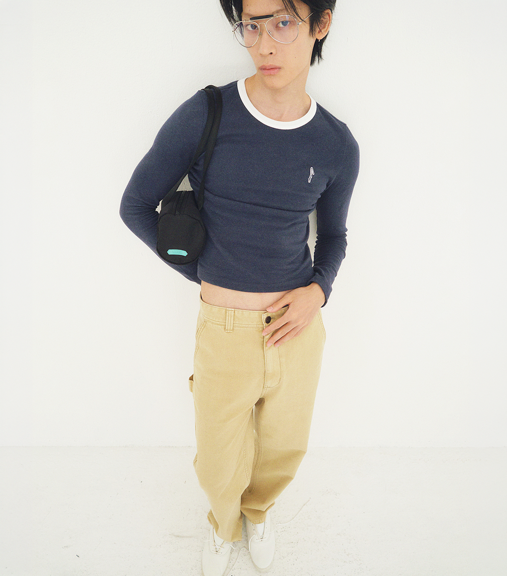 Llege - Carpenter Denim Pants (Beige) product image 7 | TRAB K-Fashion Australia